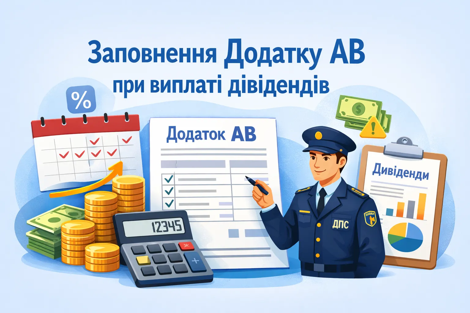 ДПС пояснила, як заповнювати додаток АВ при виплаті дивідендів