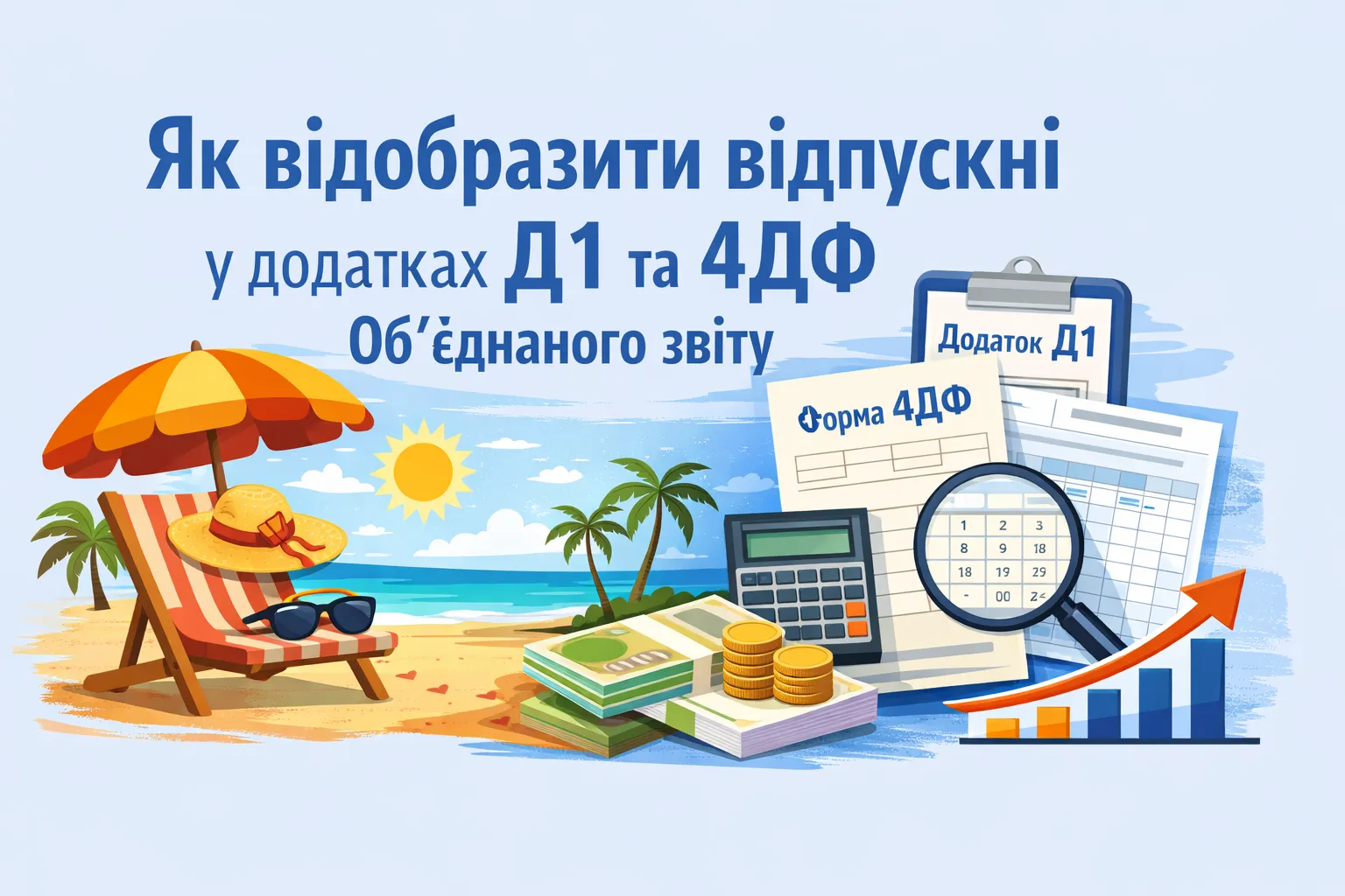 Як відобразити відпускні у додатках Д1 та 4ДФ Об’єднаного звіту Як відобразити відпускні у додатках Д1 та 4ДФ Об’єднаного звіту