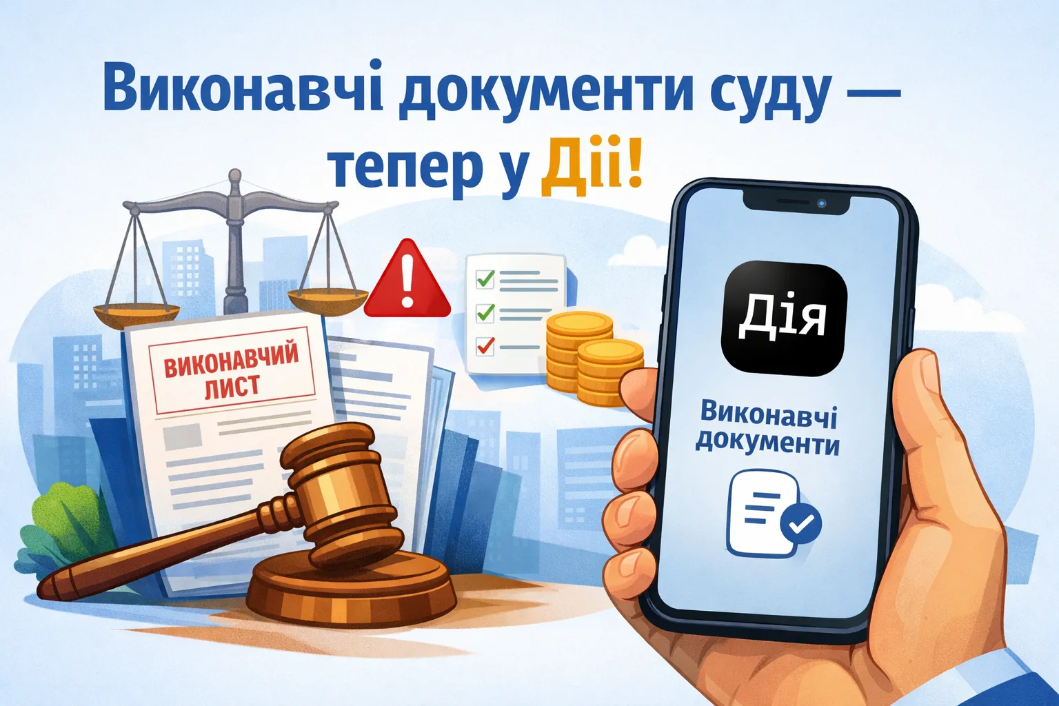 Виконавчі документи суду — тепер у Дії Виконавчі документи суду — тепер у Дії