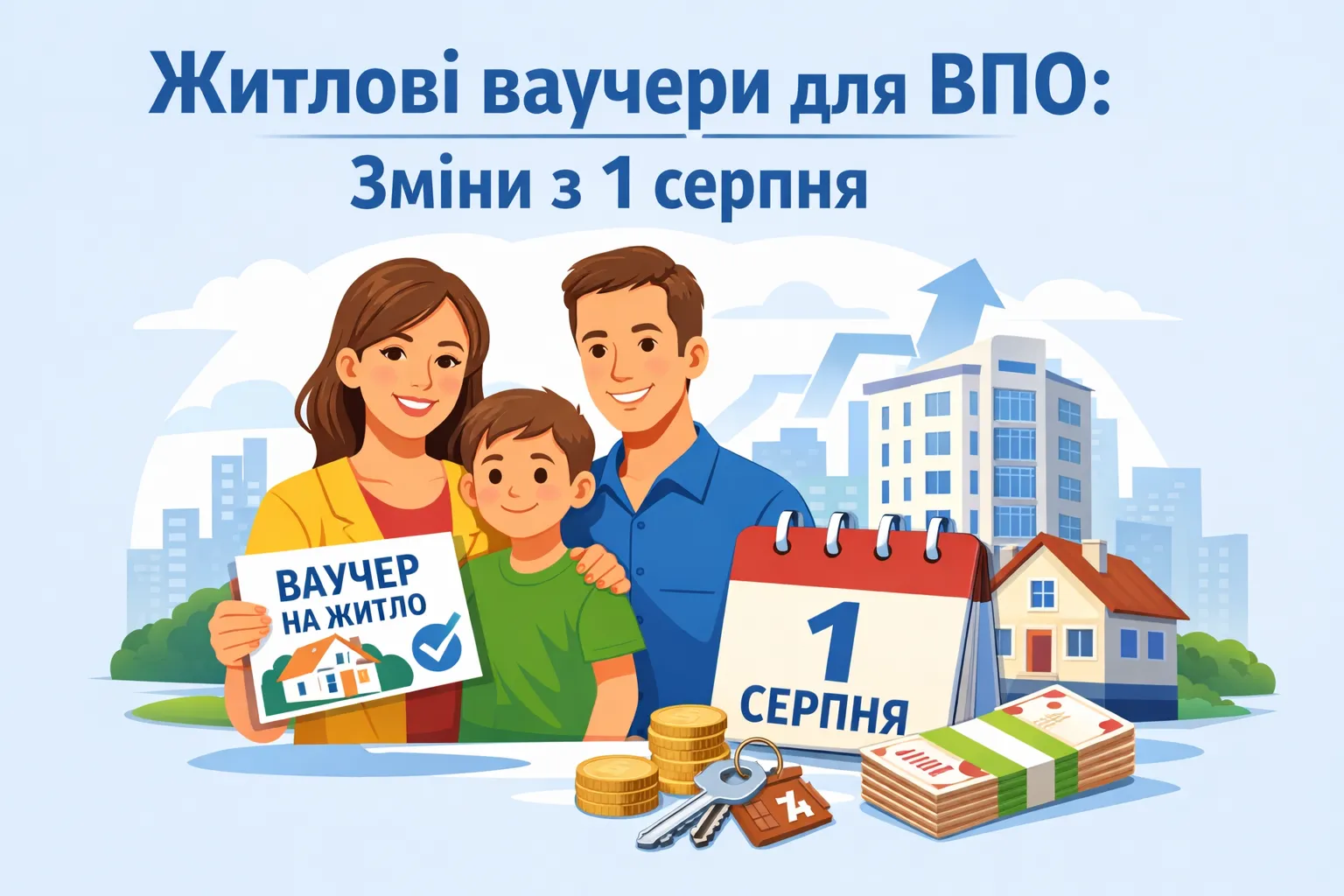 Житлові ваучери для ВПО: що змінилося з 1 серпня