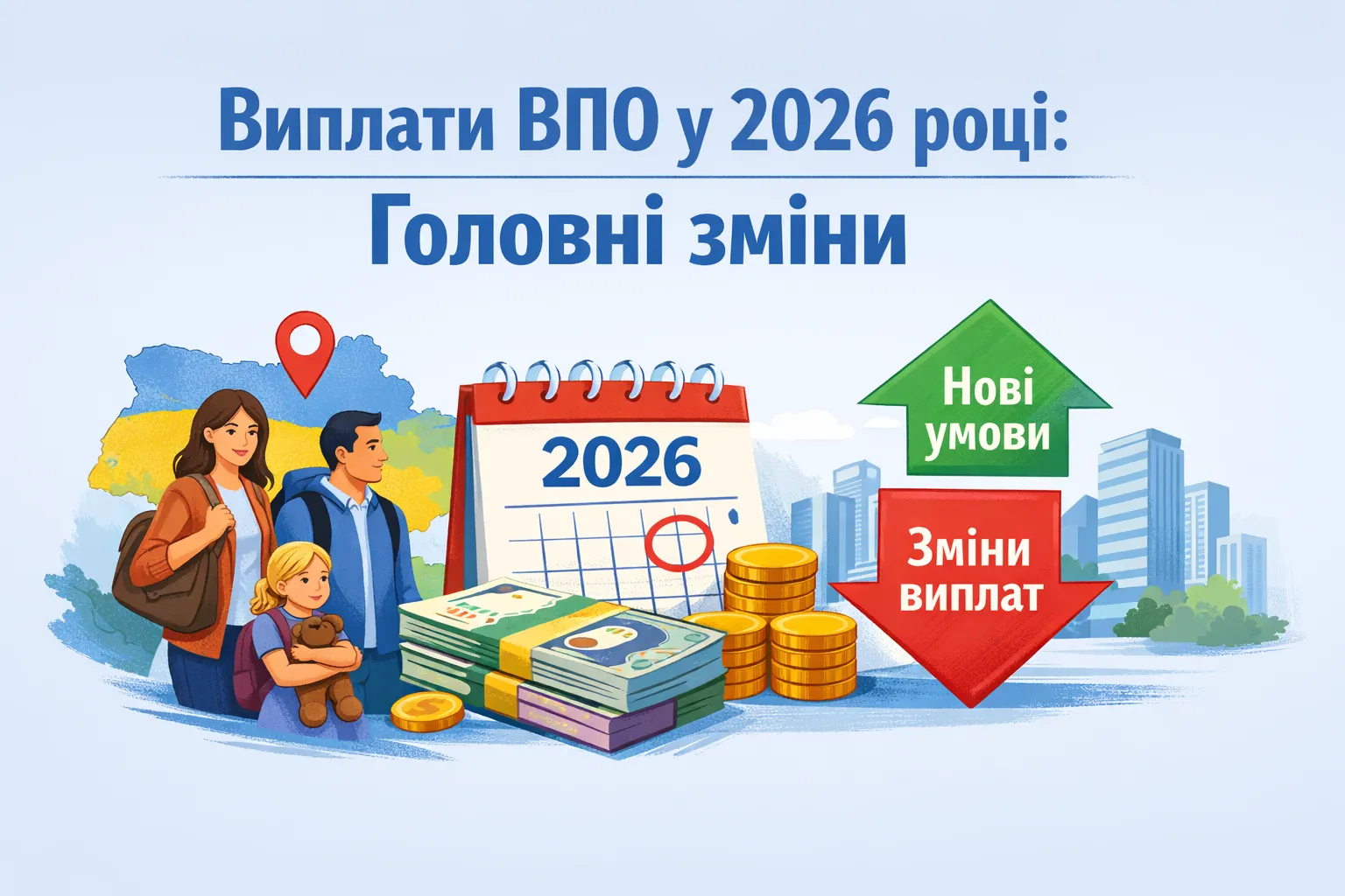 Виплати ВПО у 2026 році: головні зміни