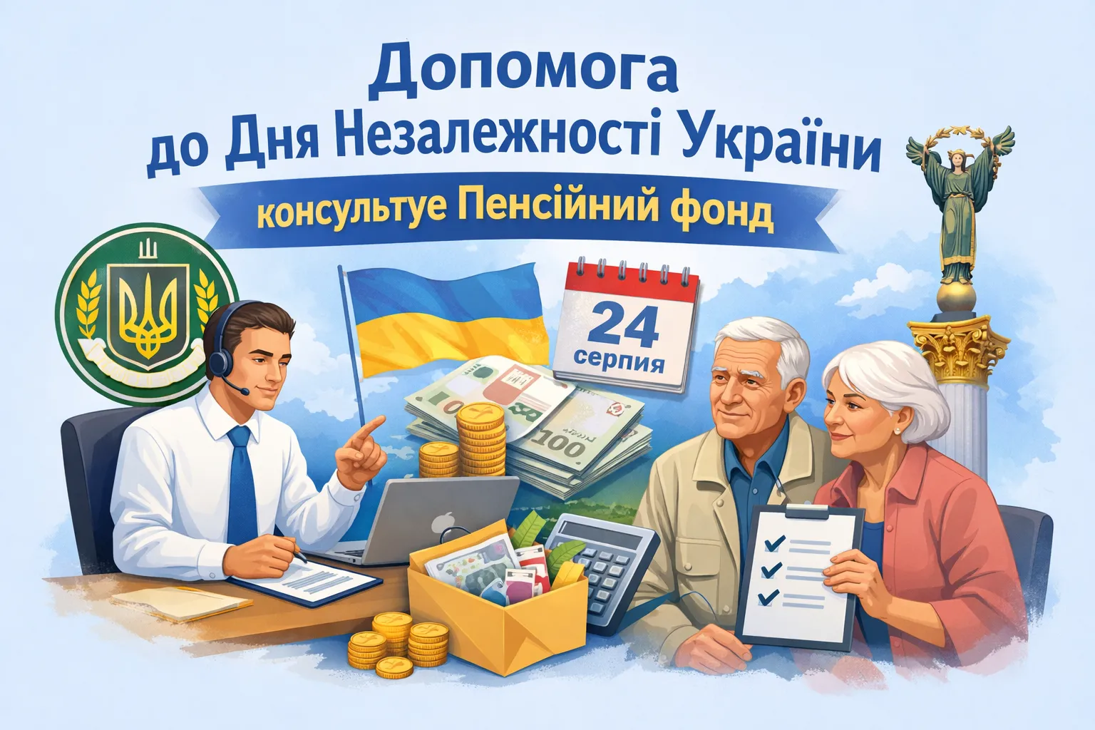 Допомога до дня незалежності України: консультує Пенсійний фонд Допомога до дня незалежності України: консультує Пенсійний фонд