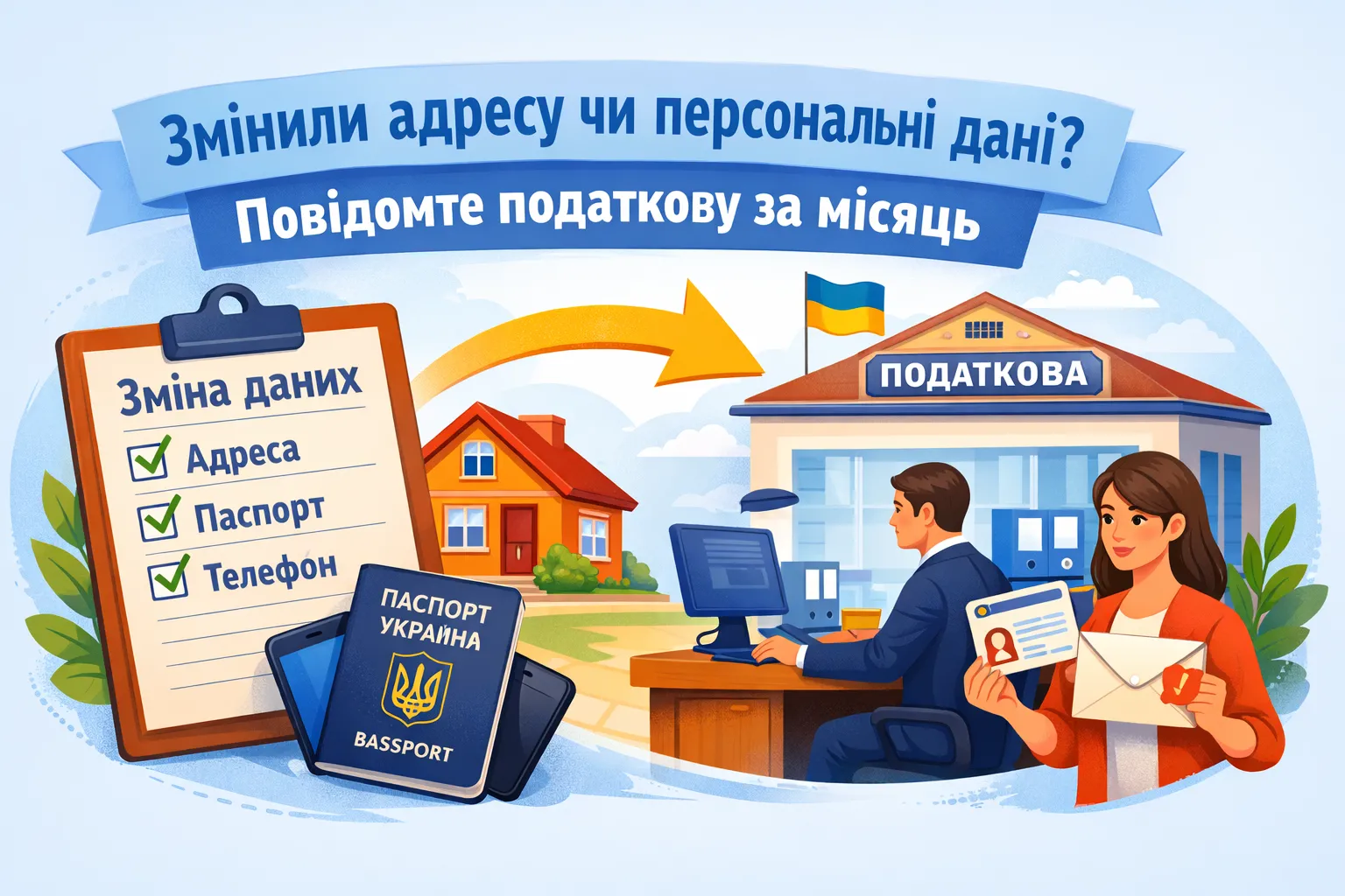 Изменили адрес или другие персональные данные? Сообщите налоговую в течение месяца