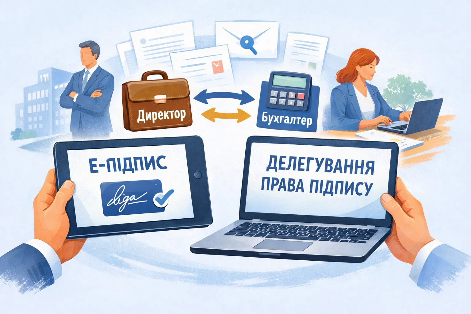 Е-підпис директора і бухгалтера: як правильно делегувати право підпису? Е-підпис директора і бухгалтера: як правильно делегувати право підпису?