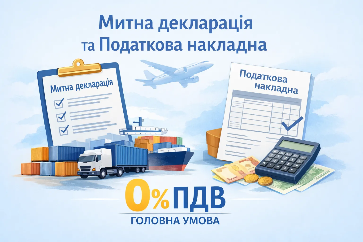 Митна декларація й ПН: головна умова нульового ПДВ