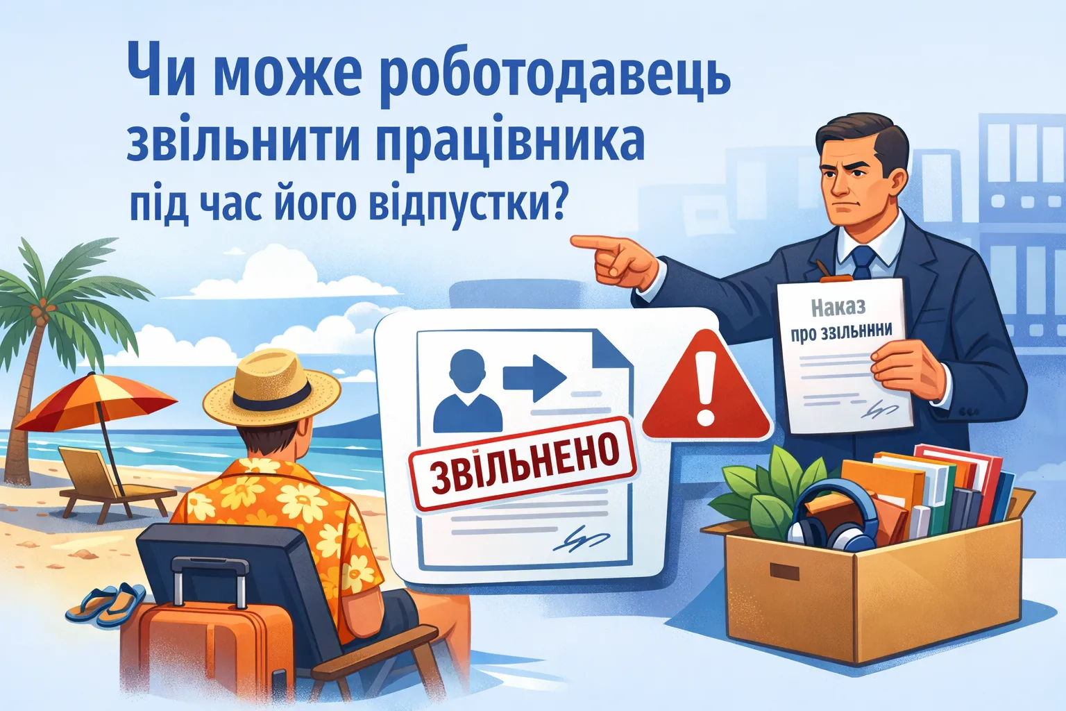 Чи може роботодавець звільнити працівника під час його відпустки?