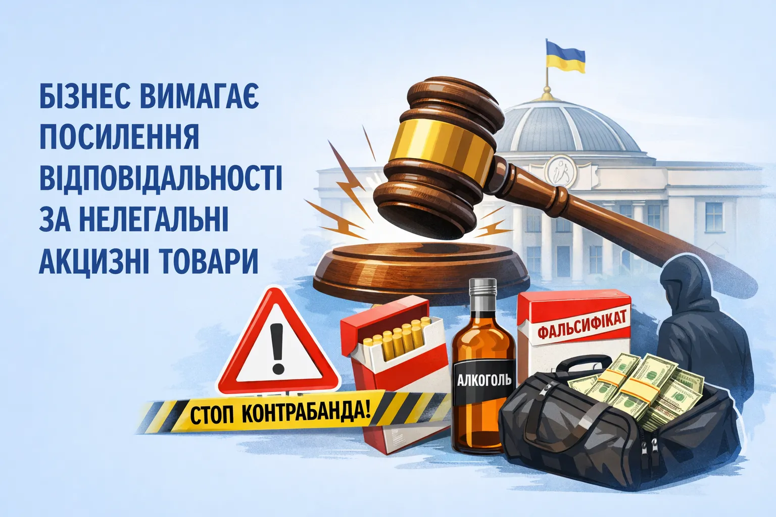 Бізнес закликає Раду посилити відповідальність за нелегальний обіг підакцизних товарів