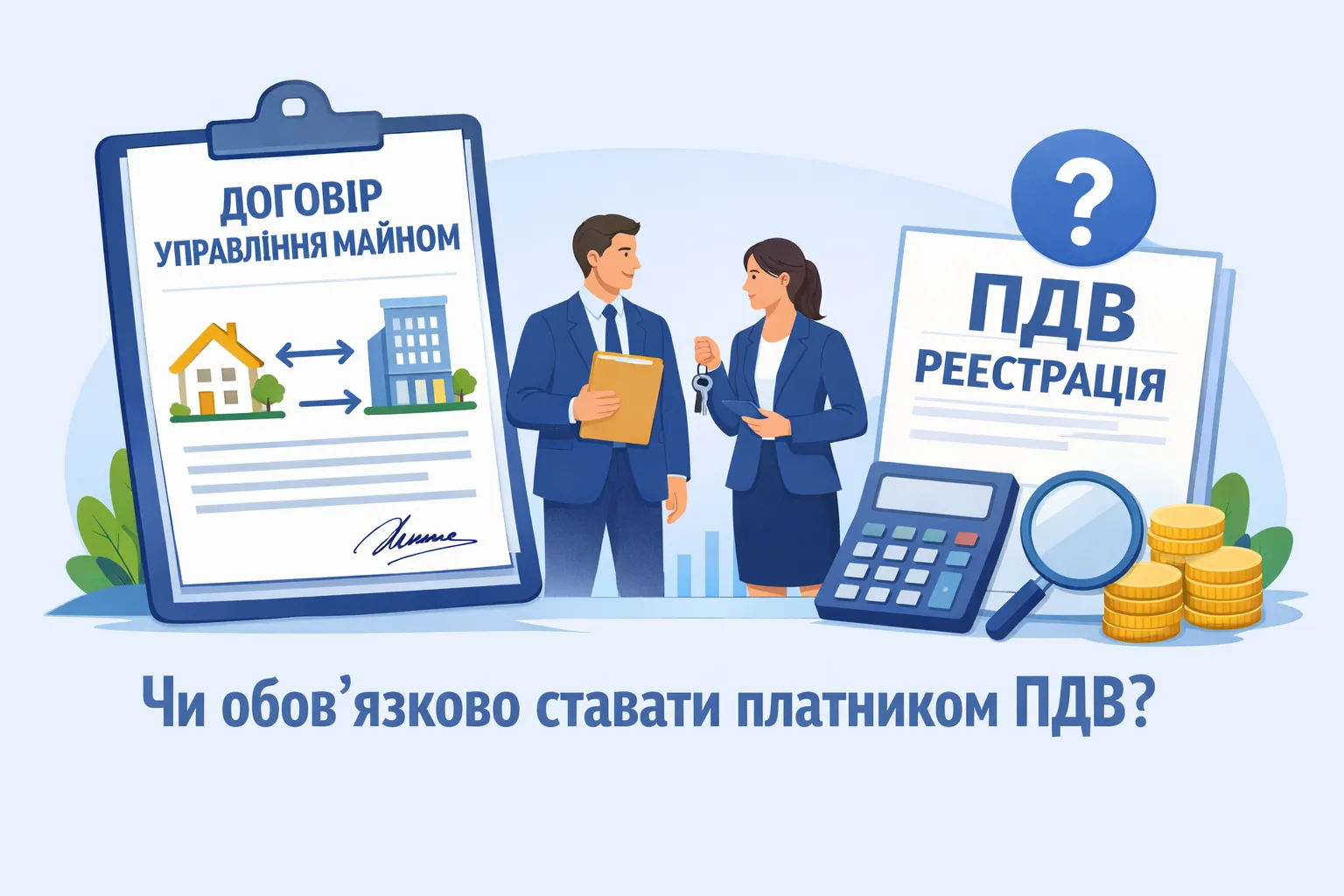 Договір управління майном: чи обов’язково реєструватися платником ПДВ