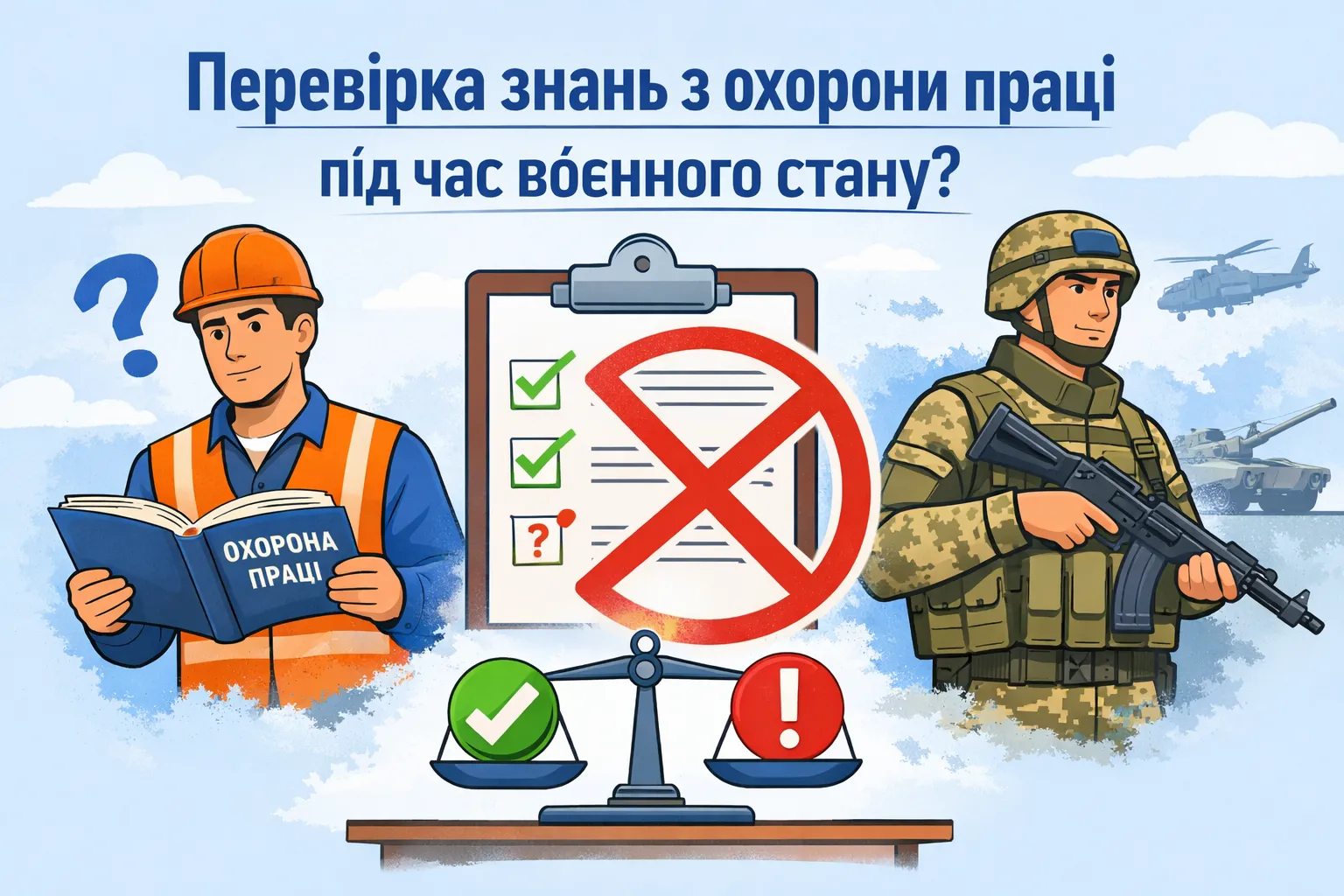 Чи можна не перевіряти знання з охорони праці під час воєнного стану?