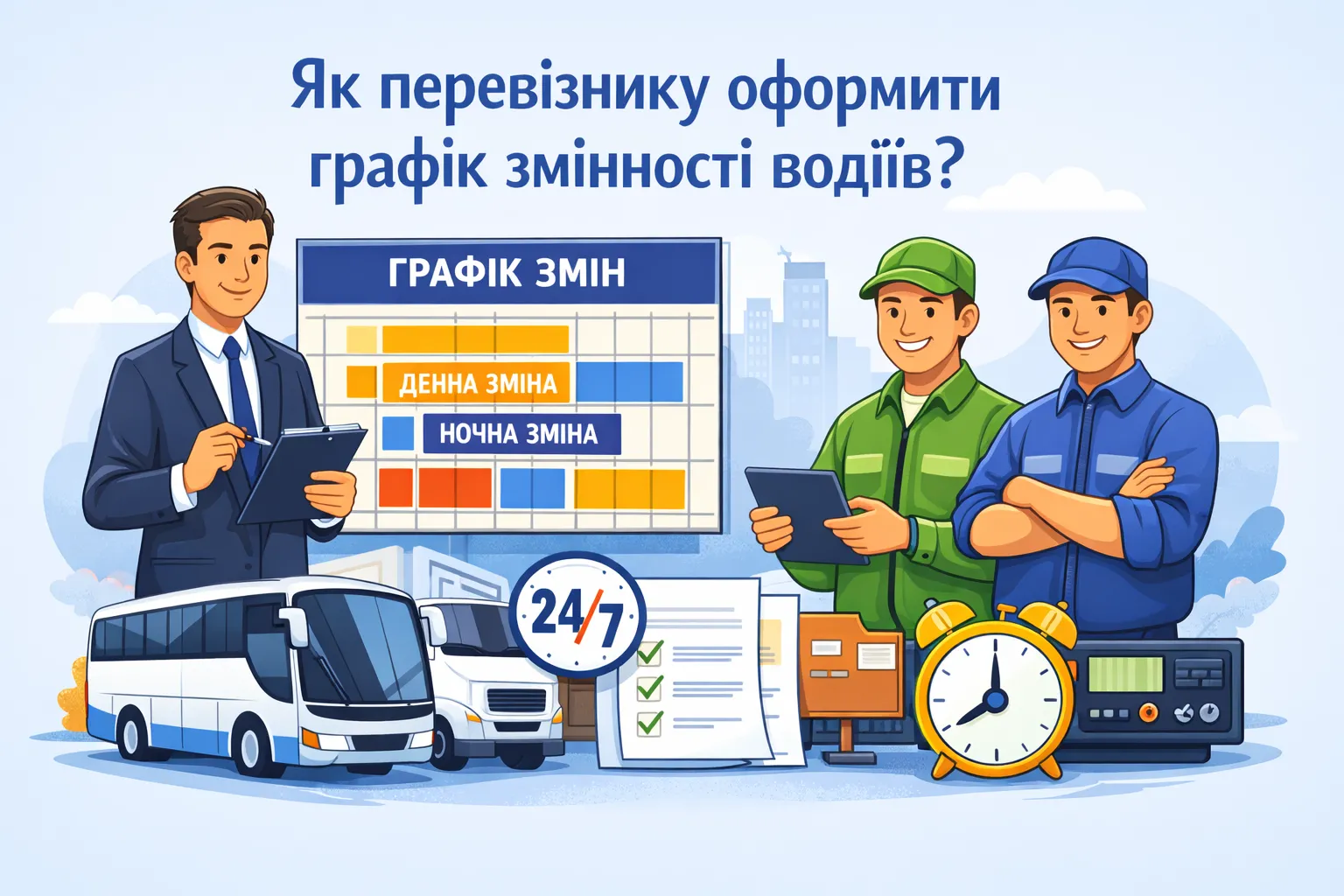 Як перевізнику оформити графік змінності водіїв Як перевізнику оформити графік змінності водіїв