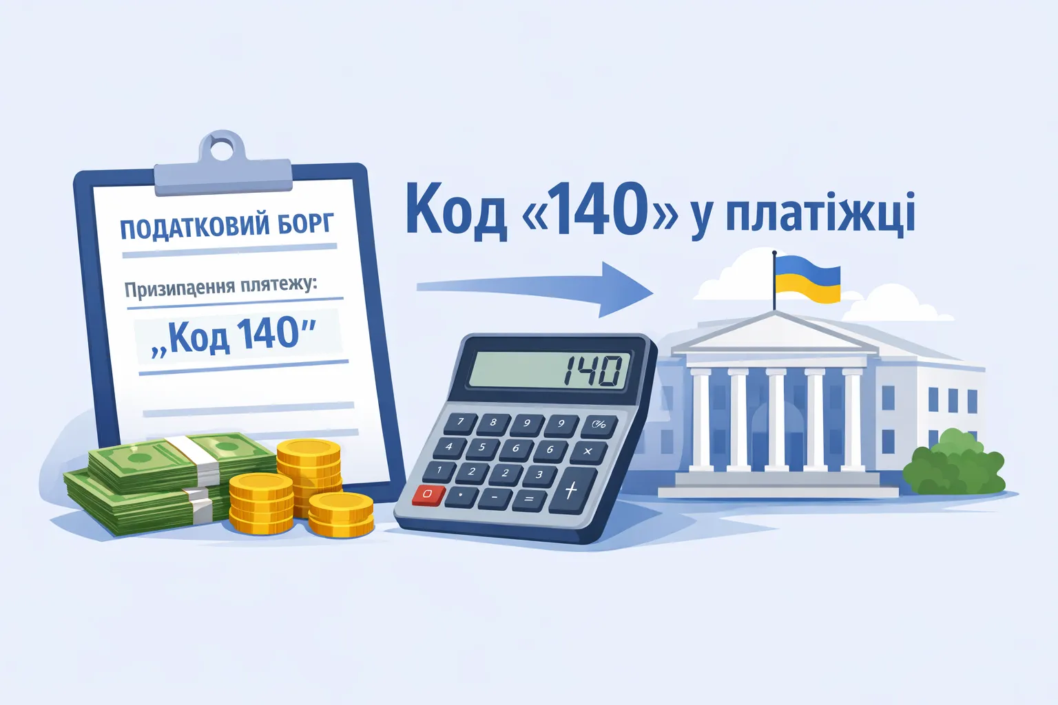 Сплата податкового боргу: коли ставити код «140» у призначенні платежу