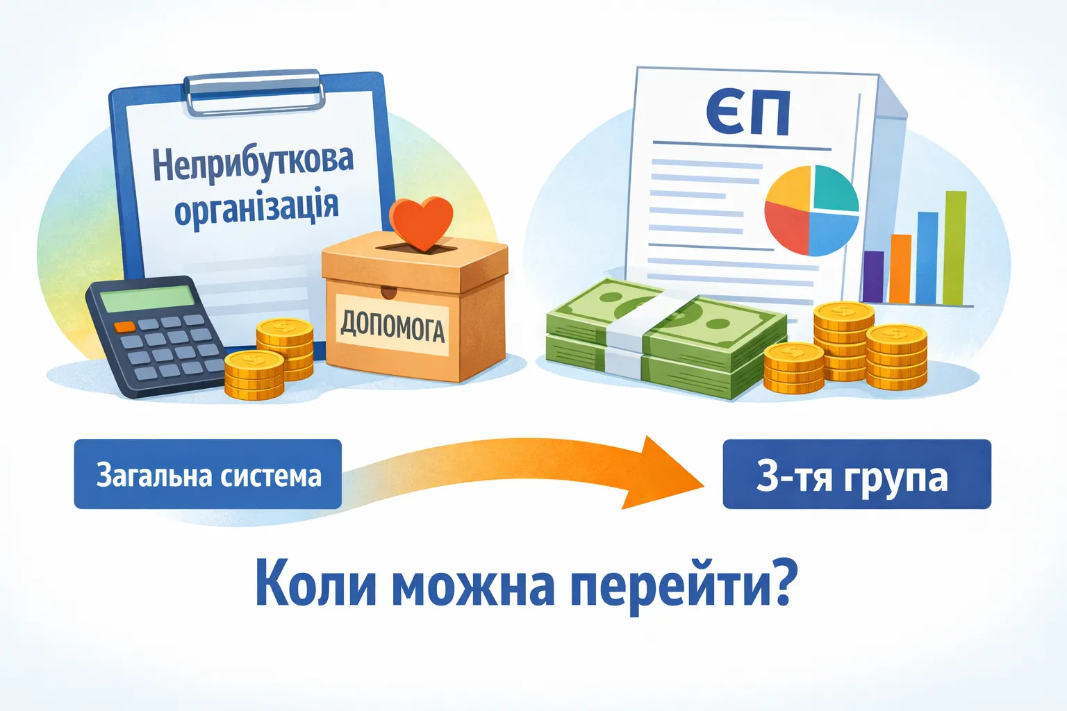 Неприбуткова організація і ЄП: коли можна перейти на 3-тю групу