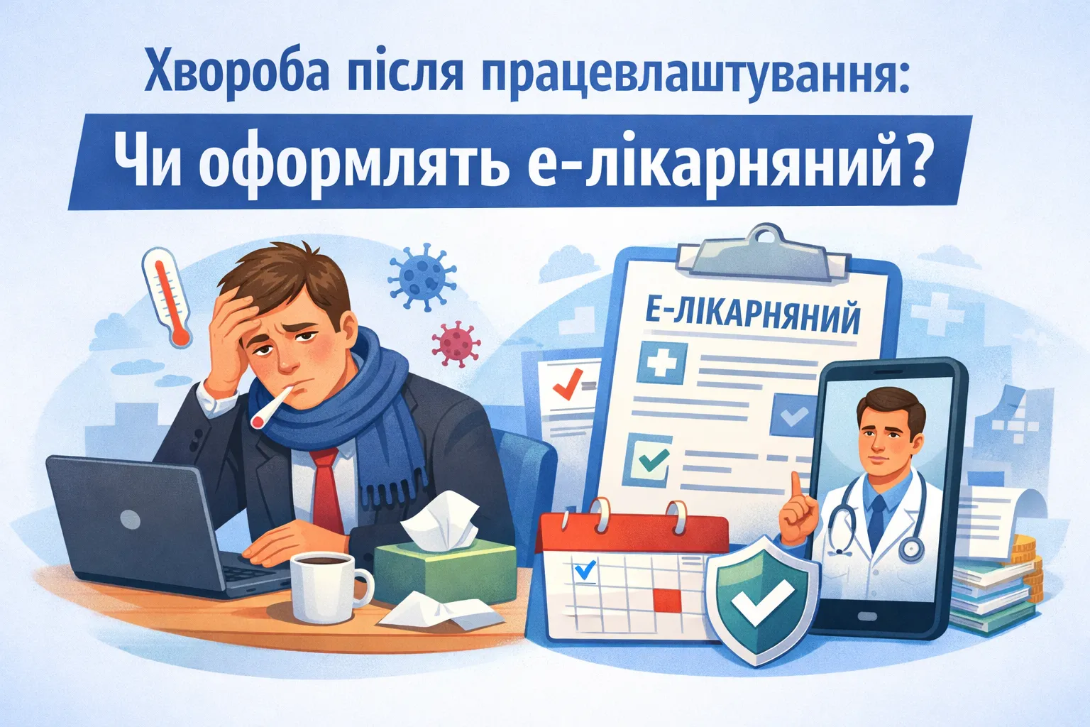 Працівник захворів одразу після працевлаштування: чи сформують е-лікарняний Працівник захворів одразу після працевлаштування: чи сформують е-лікарняний