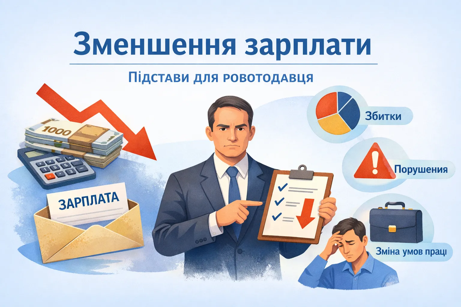Зменшення зарплати: коли роботодавець має на це право