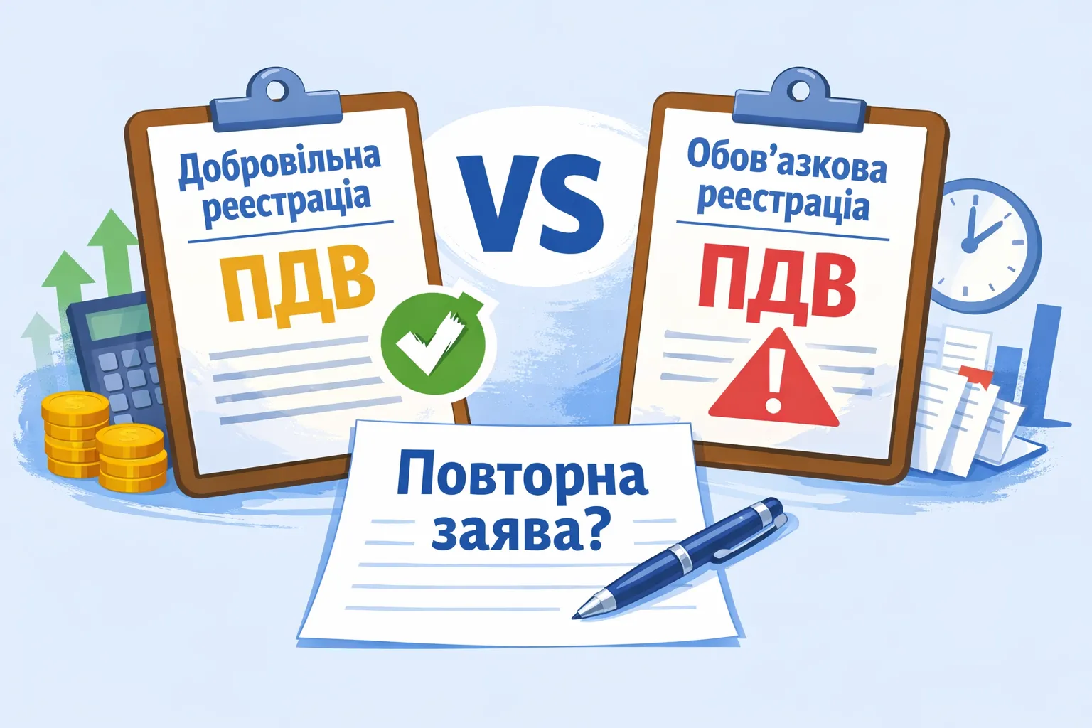 Добровільна реєстрація ПДВ vs обов’язкова: чи потрібна повторна заява