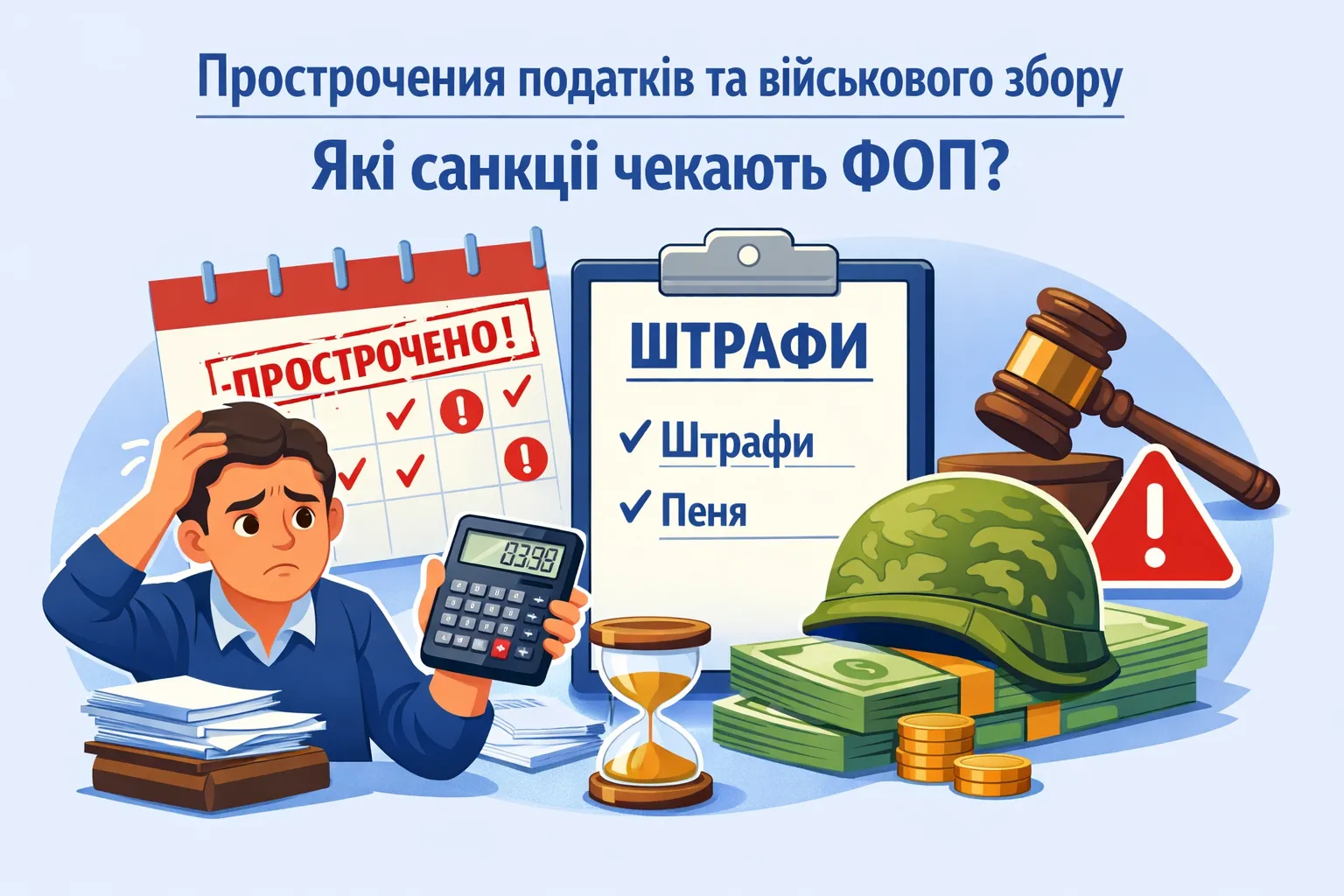 ФОП прострочив сплату єдиного податку та військового збору: які штрафи загрожують