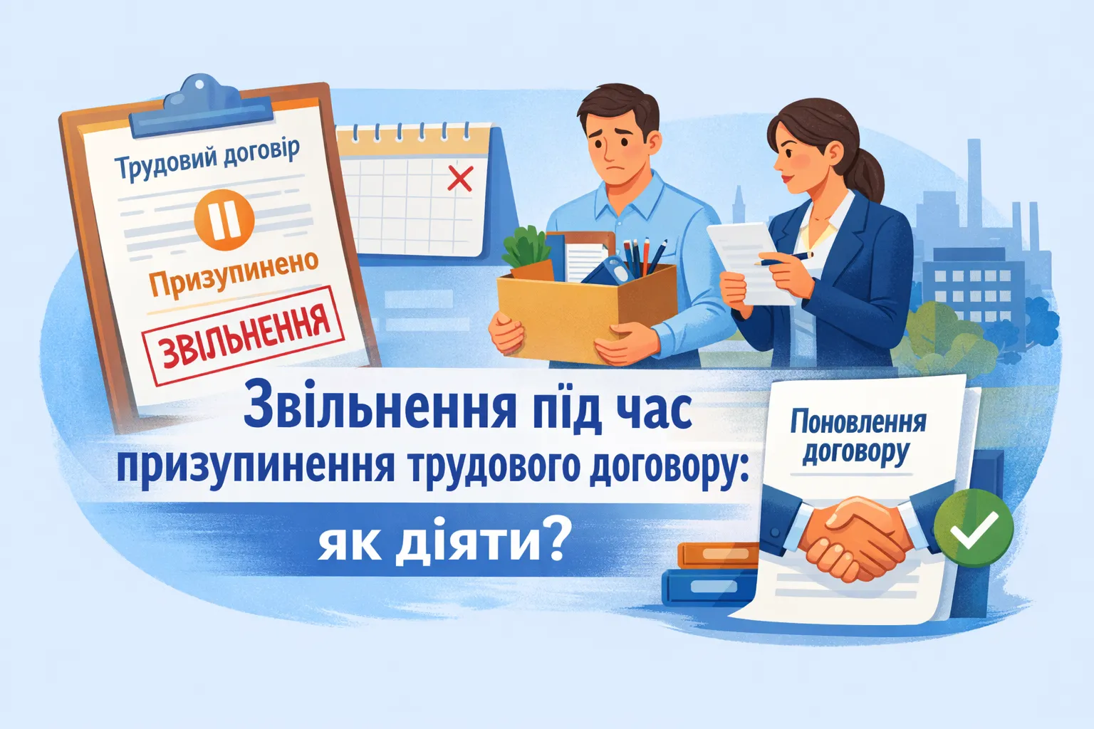 Звільнення під час призупинення трудового договору: чи потрібно спочатку поновлювати його дію Звільнення під час призупинення трудового договору: чи потрібно спочатку поновлювати його дію