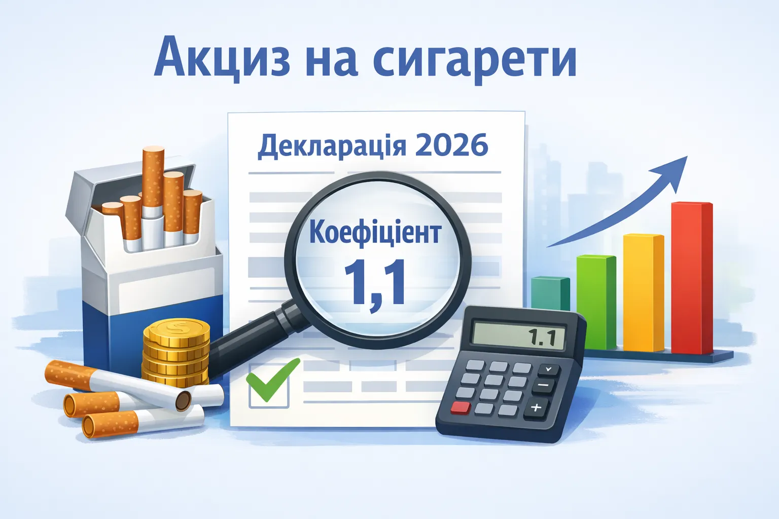 Акциз на сигарети: як відобразити коефіцієнт 1,1 у декларації за 2026 рік