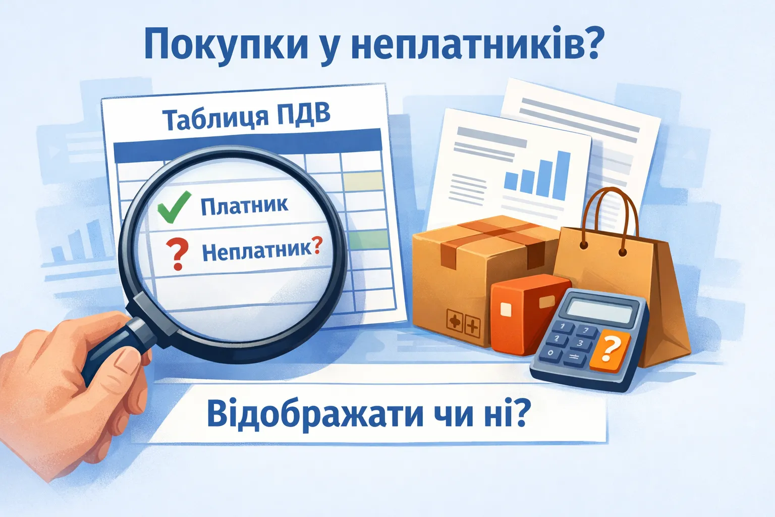 Таблиця даних ПДВ: чи показувати покупки в неплатників? Таблиця даних ПДВ: чи показувати покупки в неплатників?