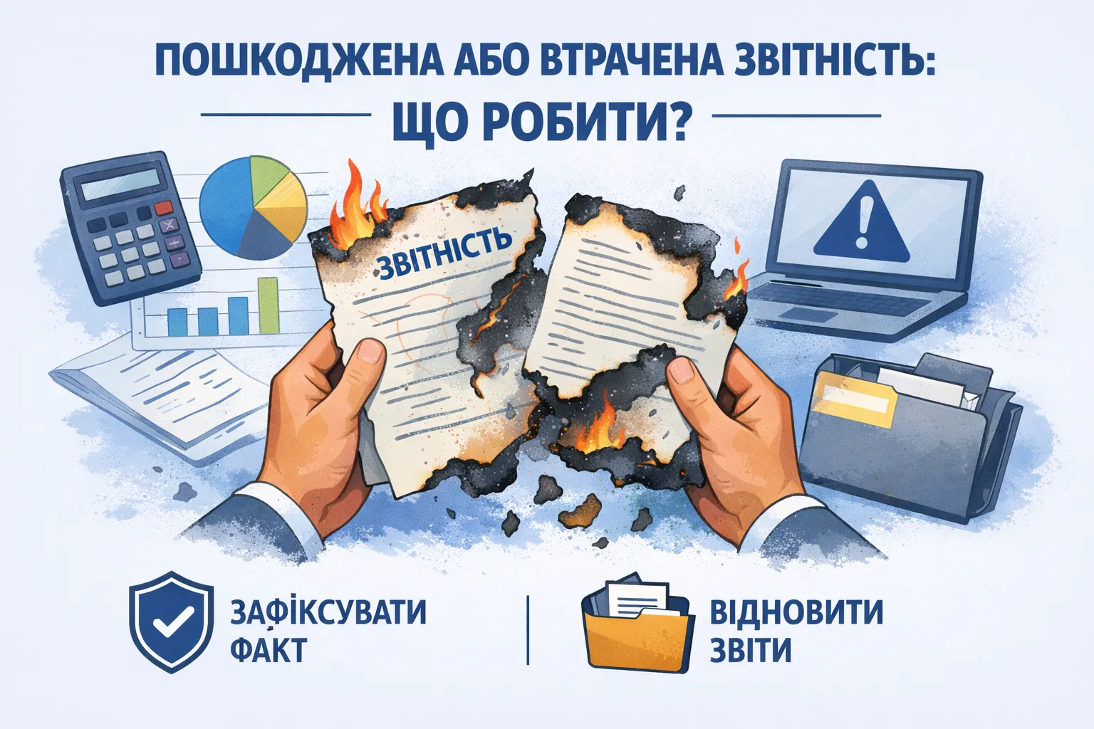 Пошкоджено або знищено податкову та фінансову звітність: як діяти платнику?