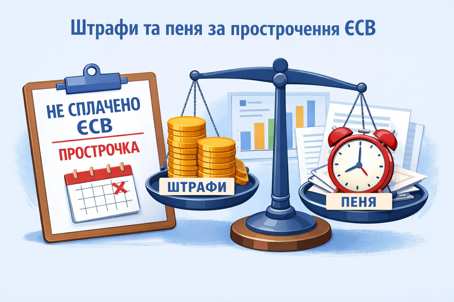 Не сплатили ЄСВ вчасно: які штрафи та пеня чекають