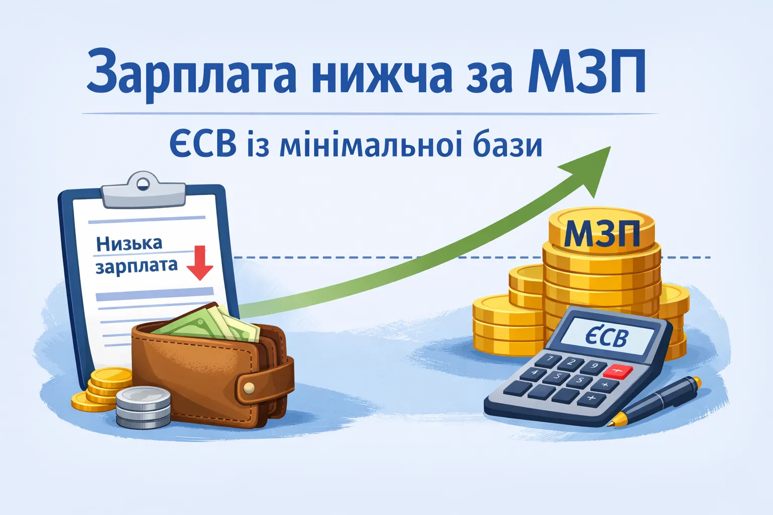 Зарплата нижча за МЗП: коли ЄСВ платять «із мінімалки» Зарплата нижча за МЗП: коли ЄСВ платять «із мінімалки»