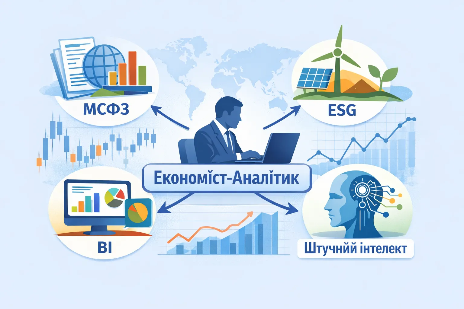 Новий профстандарт для економіста-аналітика: МСФЗ, BI, ESG та ШІ в одній професії