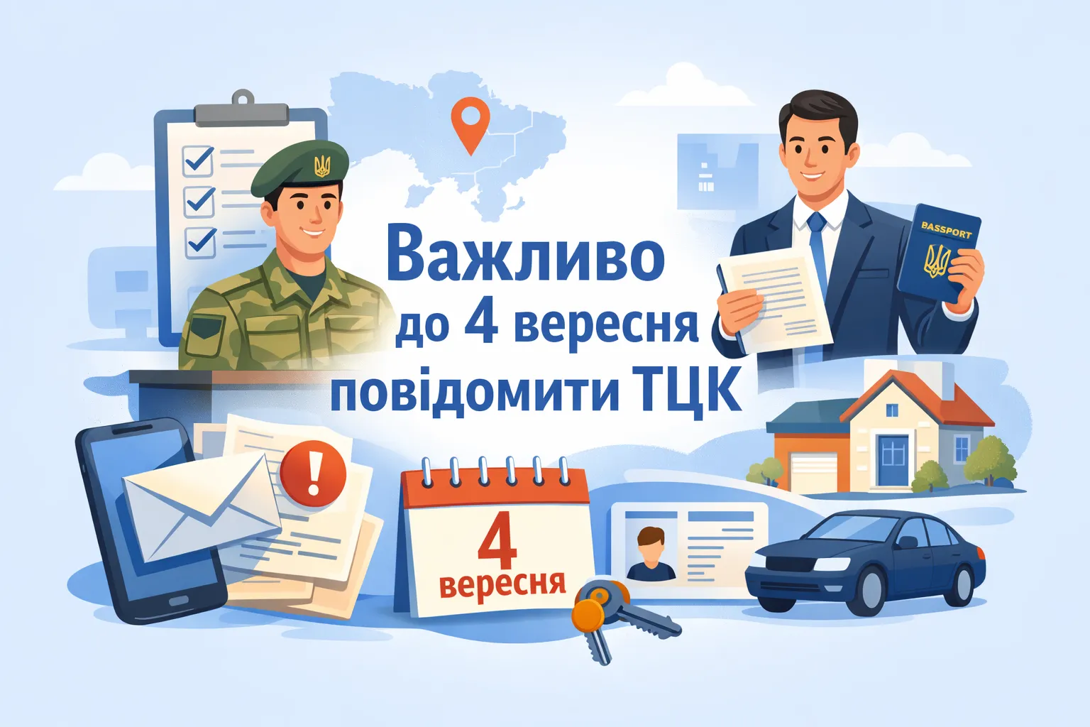 Про що потрібно повідомити ТЦК до 4 вересня