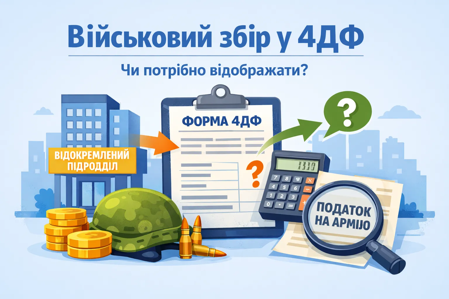 Військовий збір у 4ДФ за неуповноважений відокремлений підрозділ: чи потрібно відображати