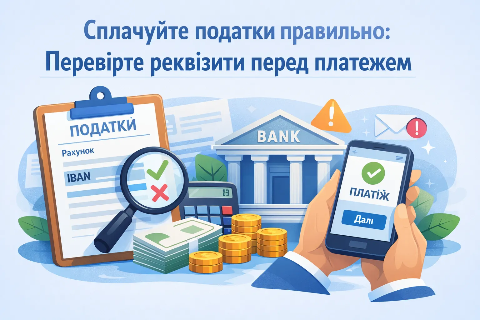 Сплачуйте податки правильно: перевірте реквізити перед платежем