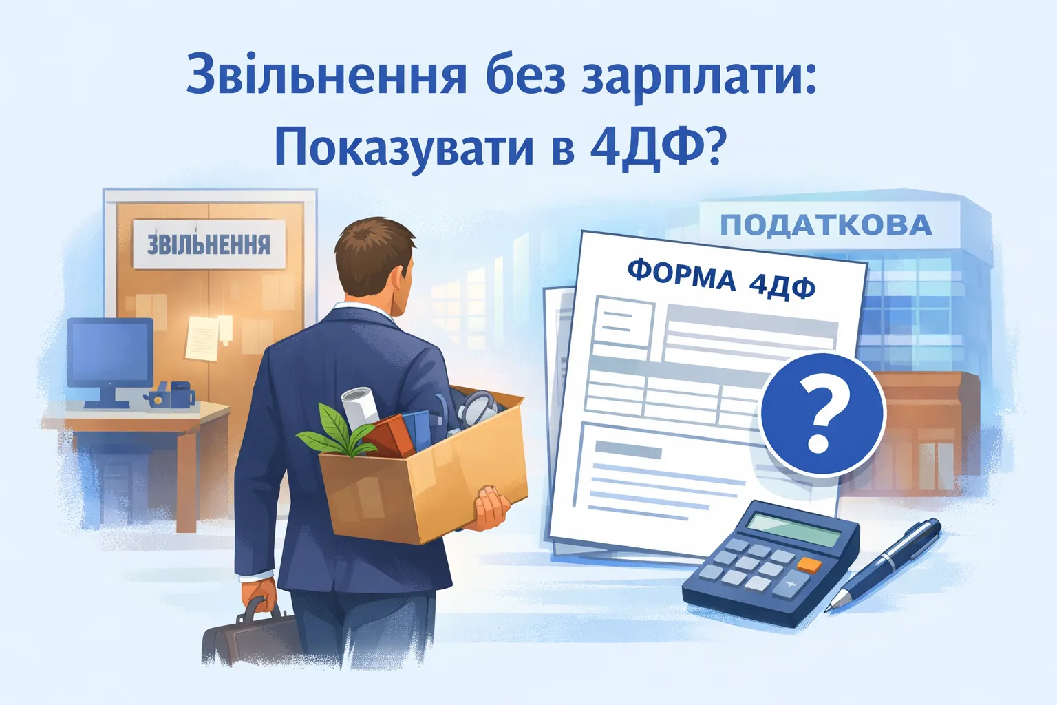 Звільнення без зарплати: чи показувати працівника в 4ДФ?
