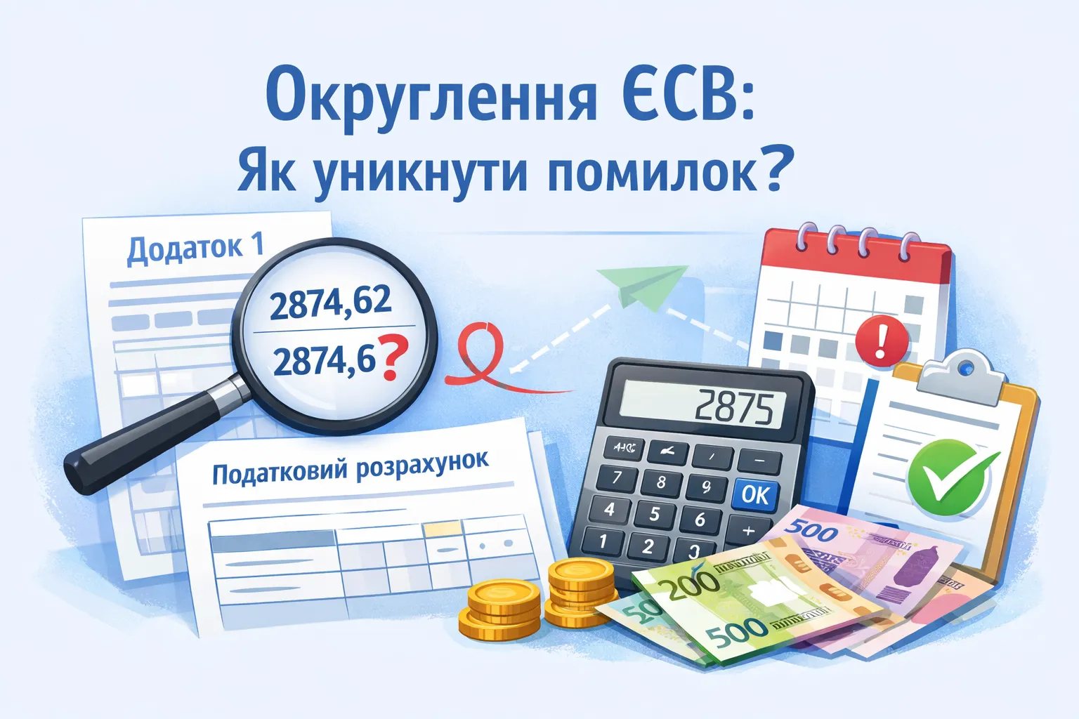 ЄСВ у звітності: як уникнути помилок через округлення в Додатку1 до Податкового розрахунку? ЄСВ у звітності: як уникнути помилок через округлення в Додатку1 до Податкового розрахунку?