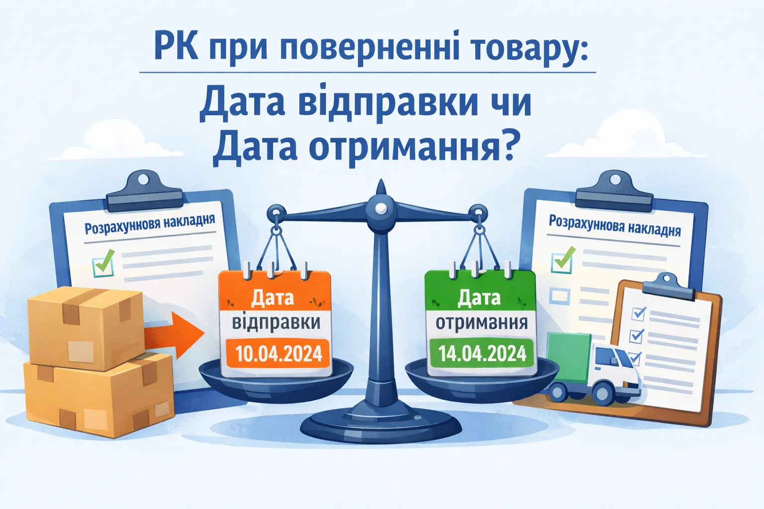 РК при поверненні товару: дата відправки чи отримання?