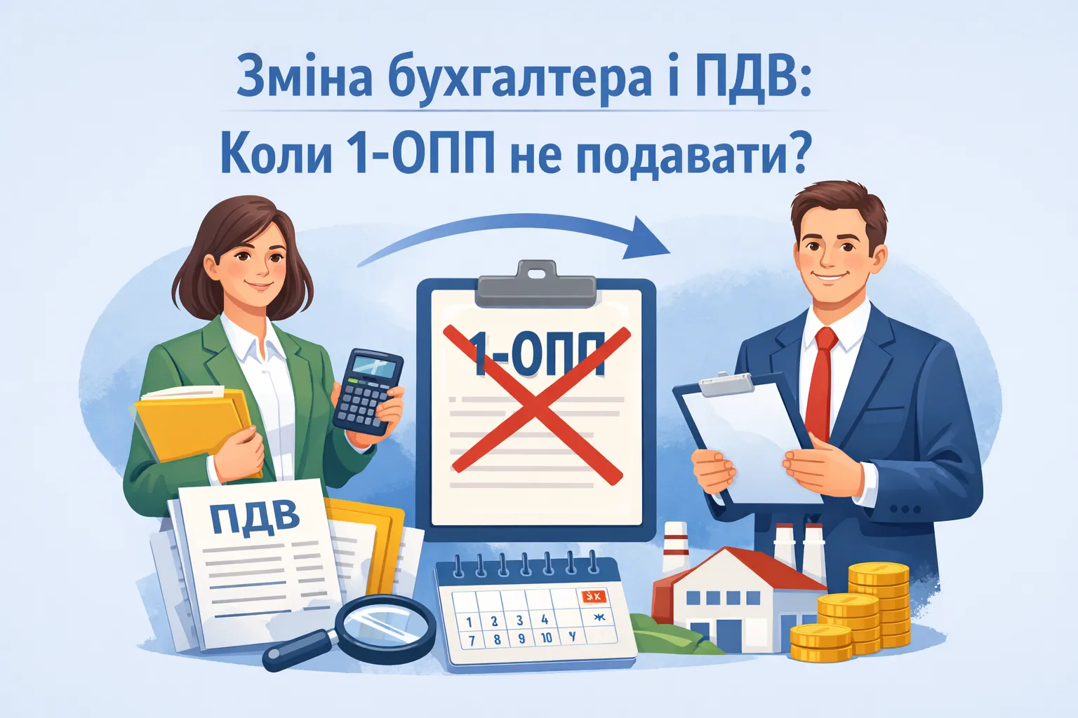 Зміна бухгалтера і ПДВ: коли 1‑ОПП можна не подавати?