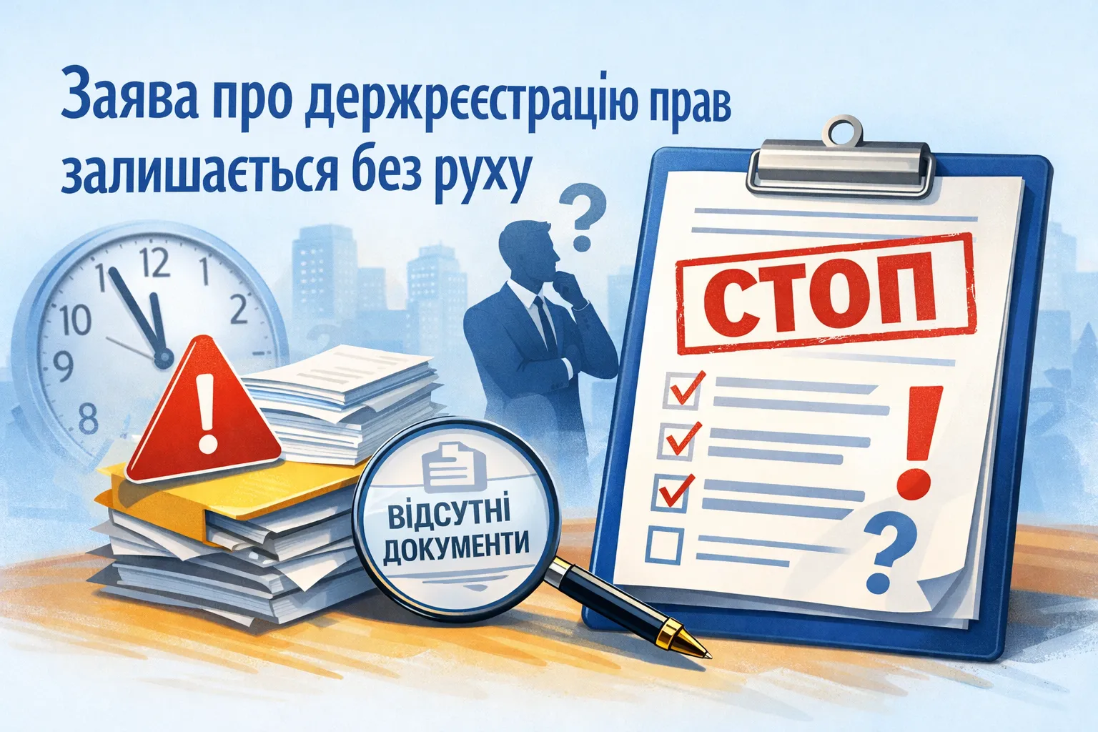 Які підстави залишення заяви про державну реєстрацію прав  без руху