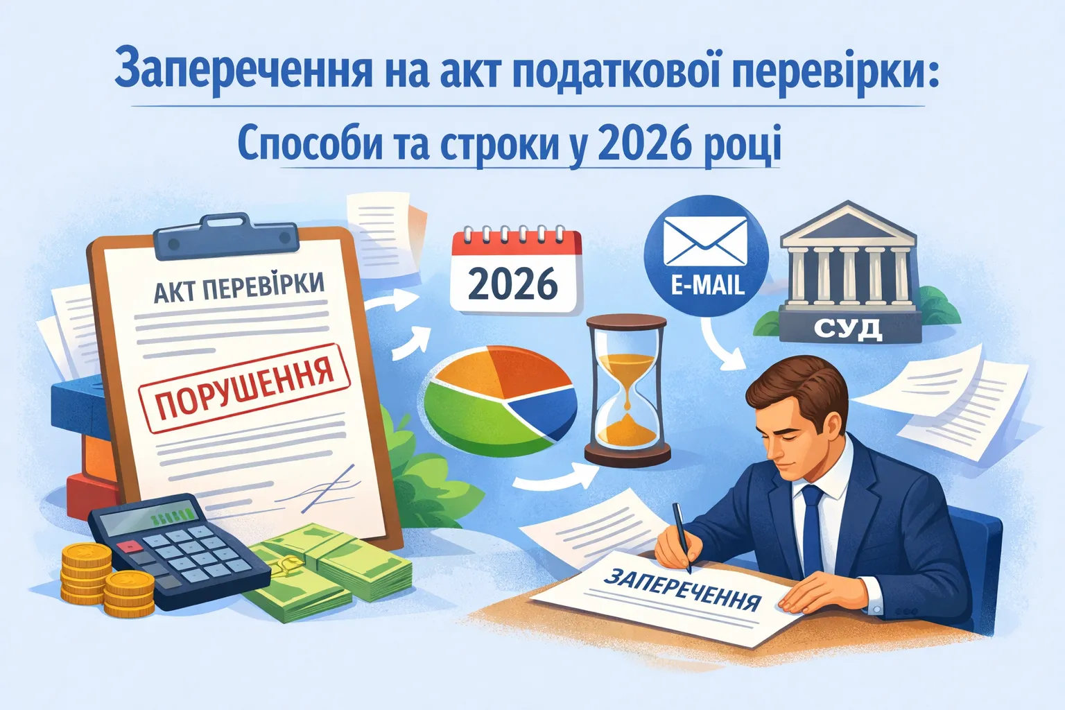 Як подати заперечення на акт податкової перевірки: способи та строки у 2026 році