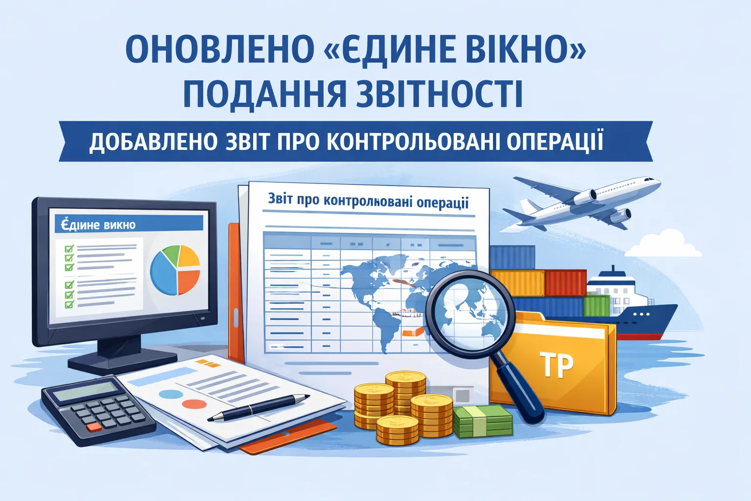 Оновлено «Єдине вікно» подання звітності: додано форму Звіту про контрольовані операції