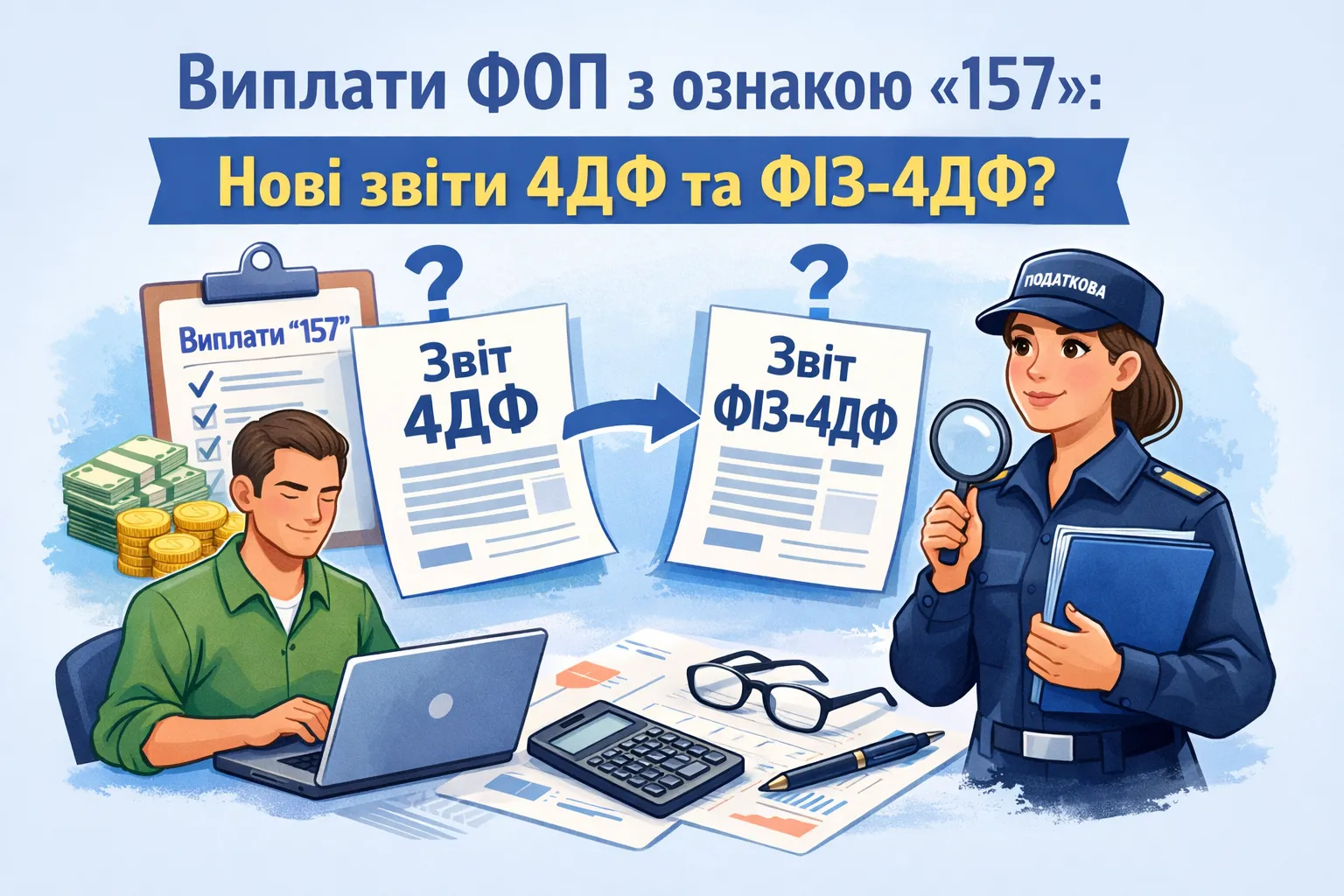 Виплати ФОП з ознакою «157»: чи потрібно подавати новий 4ДФ та ФІЗ-4ДФ