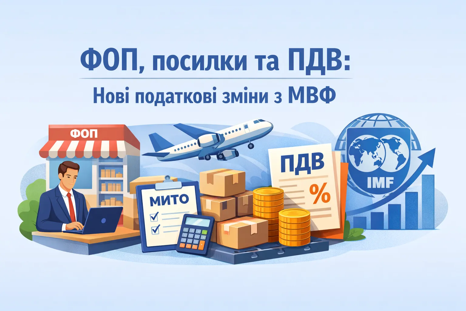 ФОП, посилки та ПДВ: які податкові зміни передбачає програма з МВФ