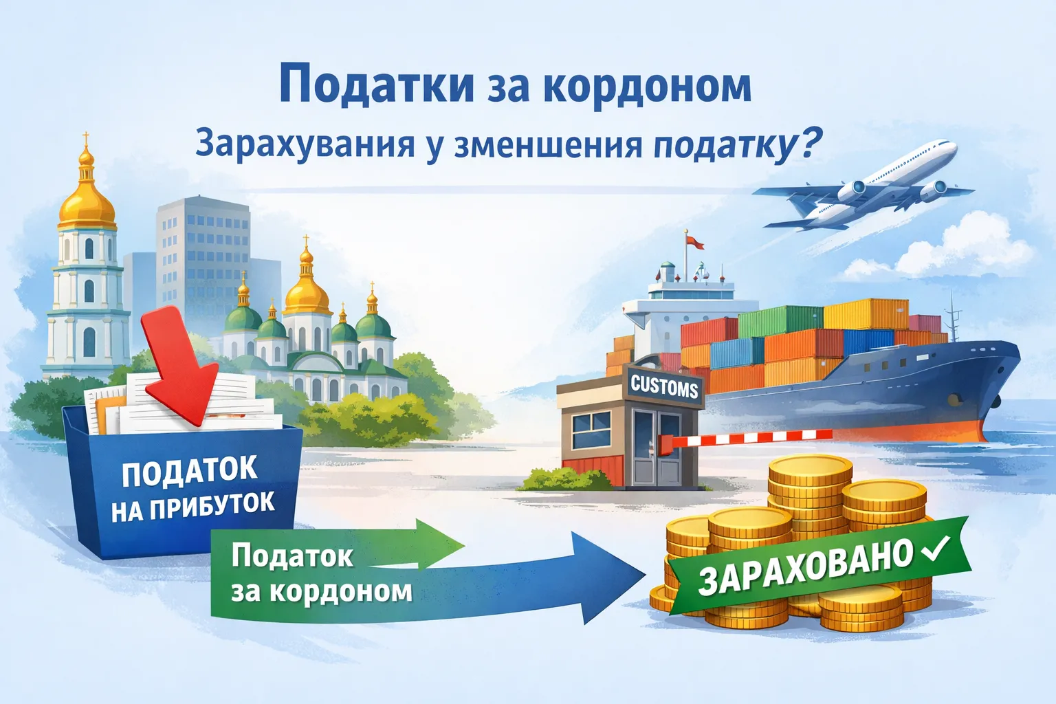 Як  зараховуються у зменшення податку на прибуток сплачені за митним кордоном України податки?