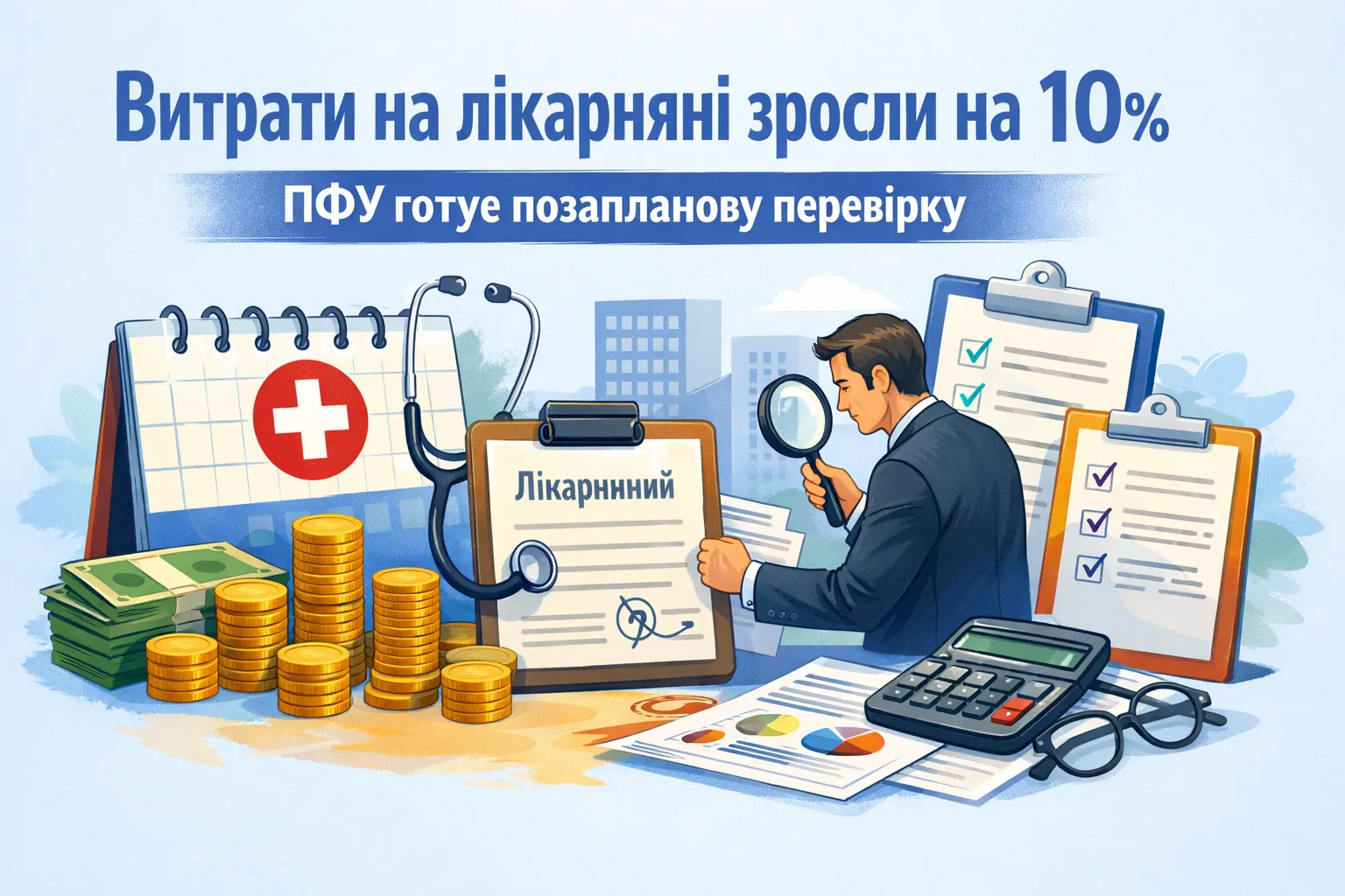Витрати на лікарняні зросли на 10%: ПФУ може провести позапланову перевірку