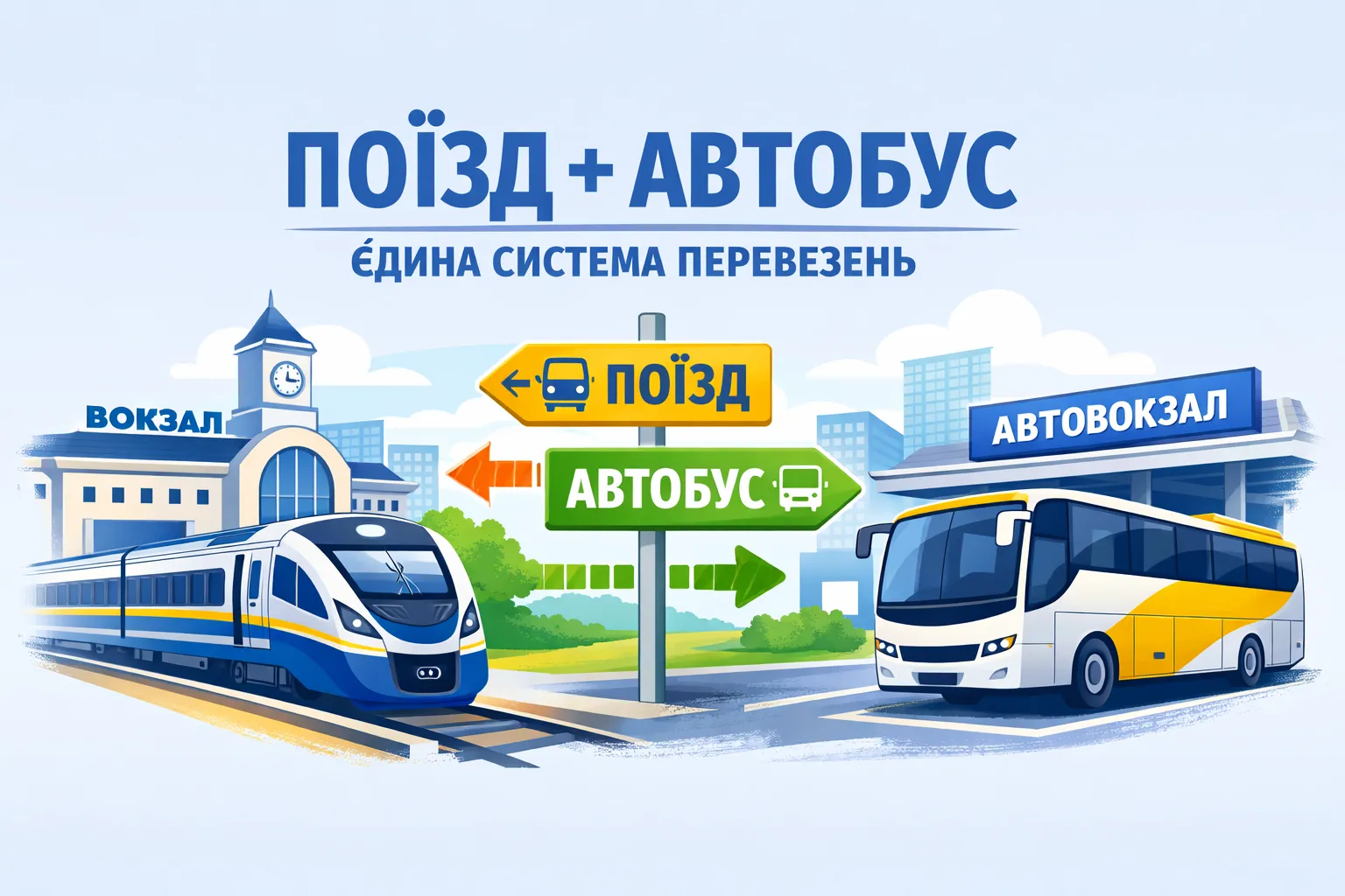 Поїзд + автобус: залізничні вокзали інтегрують у систему легальних автобусних перевезень Поїзд + автобус: залізничні вокзали інтегрують у систему легальних автобусних перевезень