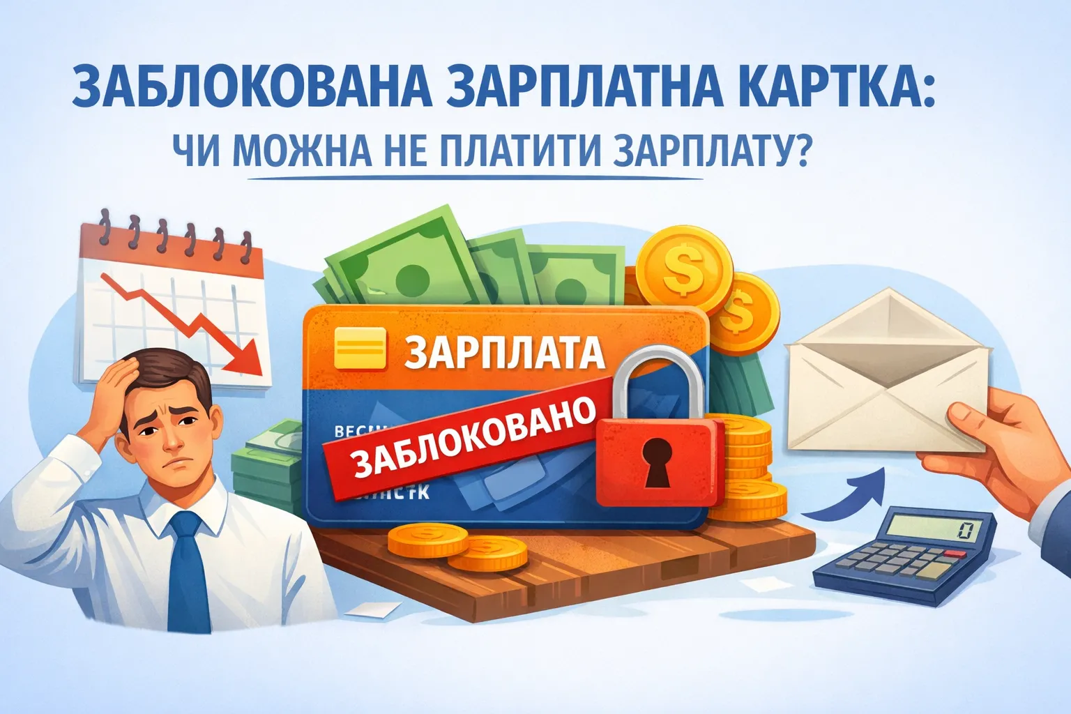 Працівнику заблокували зарплатну картку: чи можна не виплачувати зарплату до розблокування