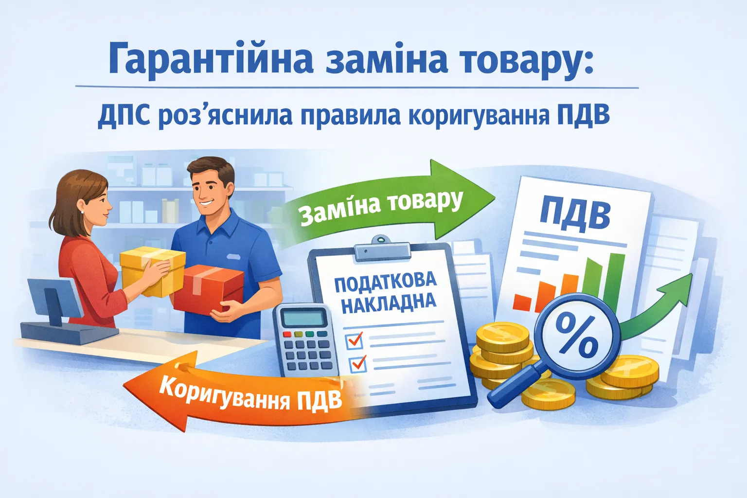 Гарантійна заміна товару: ДПС пояснила, коли коригувати ПДВ та складати нову ПН