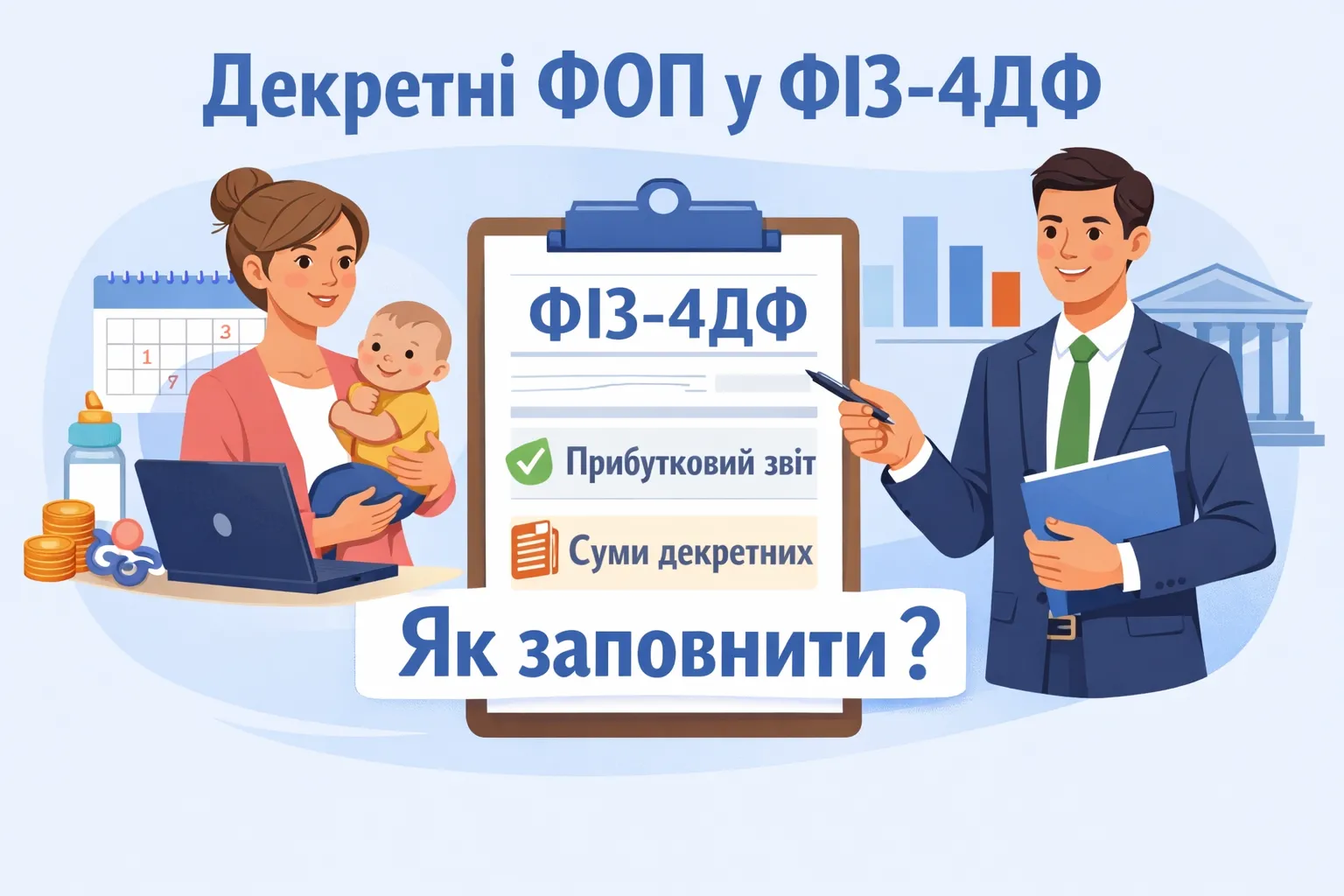Декретні ФОП від ПФУ потрібно показати у ФІЗ-4ДФ: ДПС пояснила, як заповнити звітність