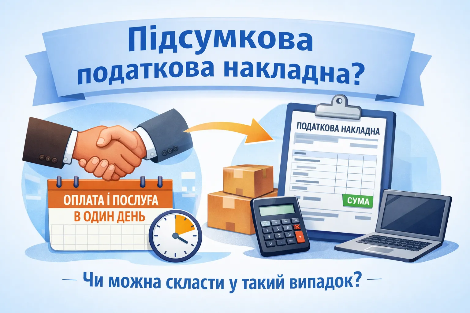 Послуга та оплата відбулися в один день: чи можна скласти підсумкову ПН