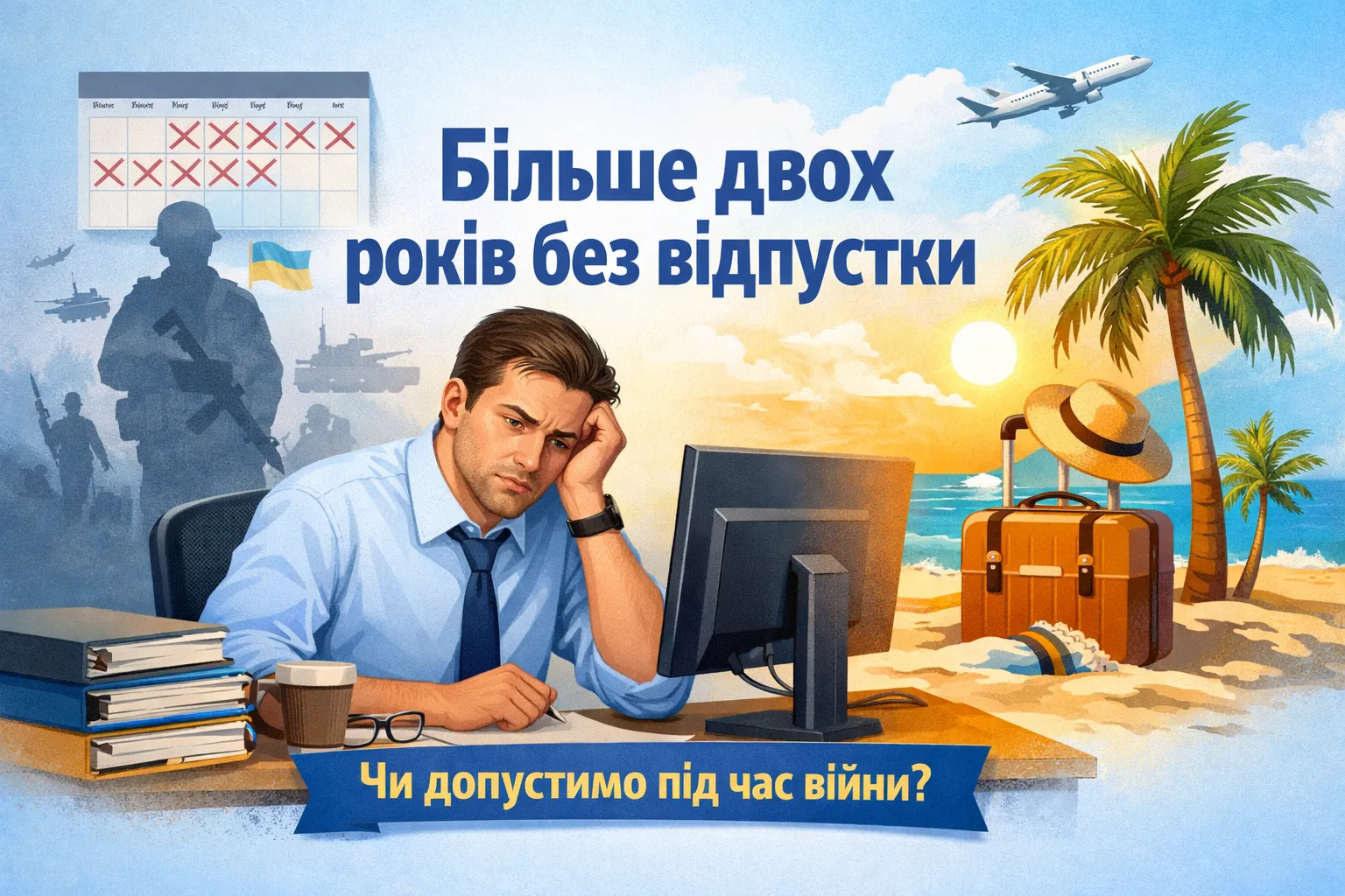 Працівник не був у відпустці понад два роки: чи законно це під час воєнного стану