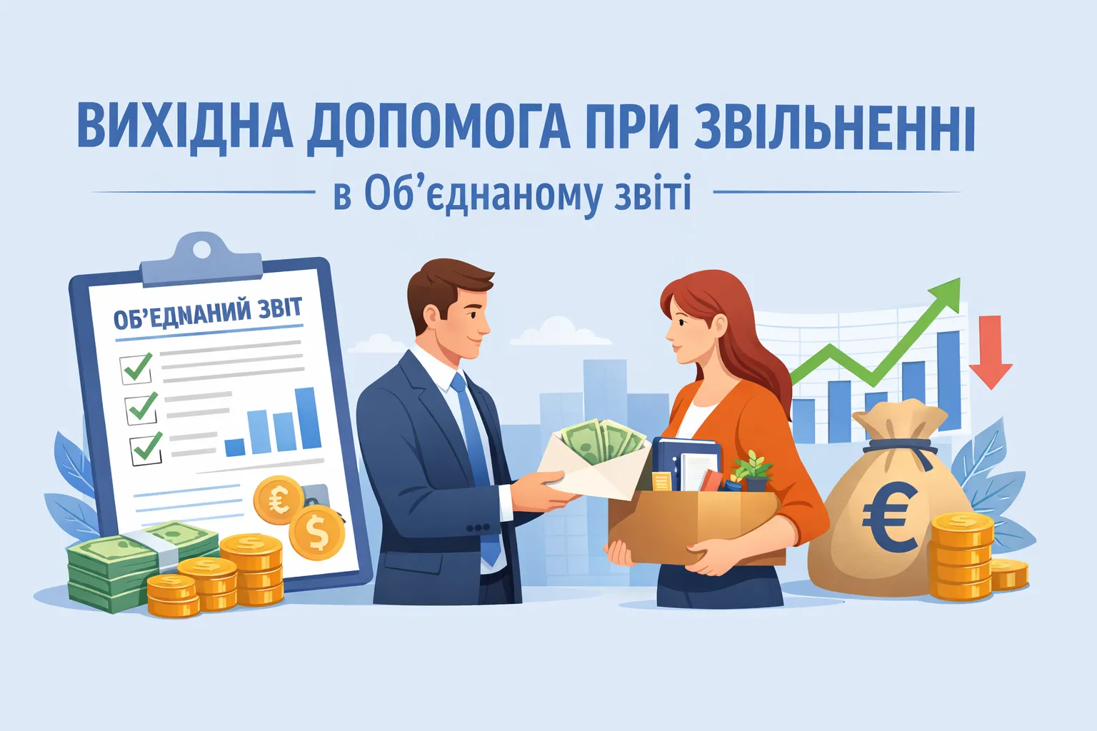 Вихідна допомога при звільненні в оновленому Об’єднаному звіті