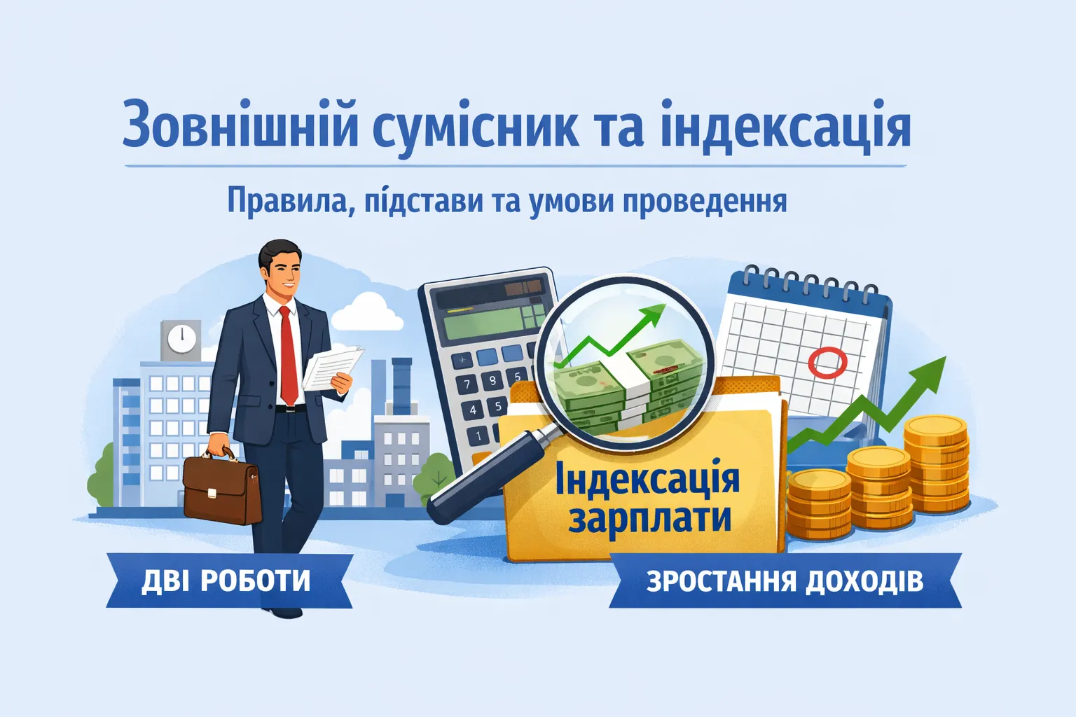 Зовнішній сумісник та індексація: правила, підстави та умови проведення