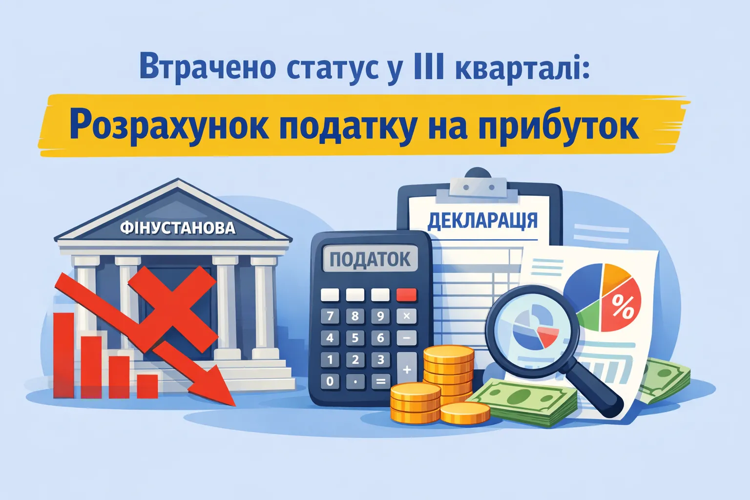 Фінустанова втратила статус у III кварталі: як розрахувати податок на прибуток